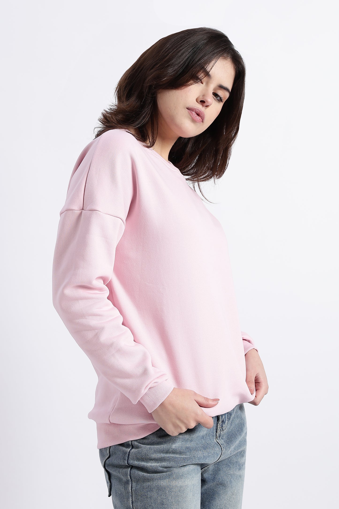LIGHT BABY PINK OVERSIZED SWEATSHIRT