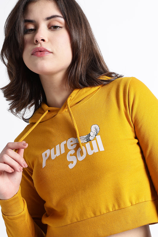 PURE SOUL CROPPED HOODIE