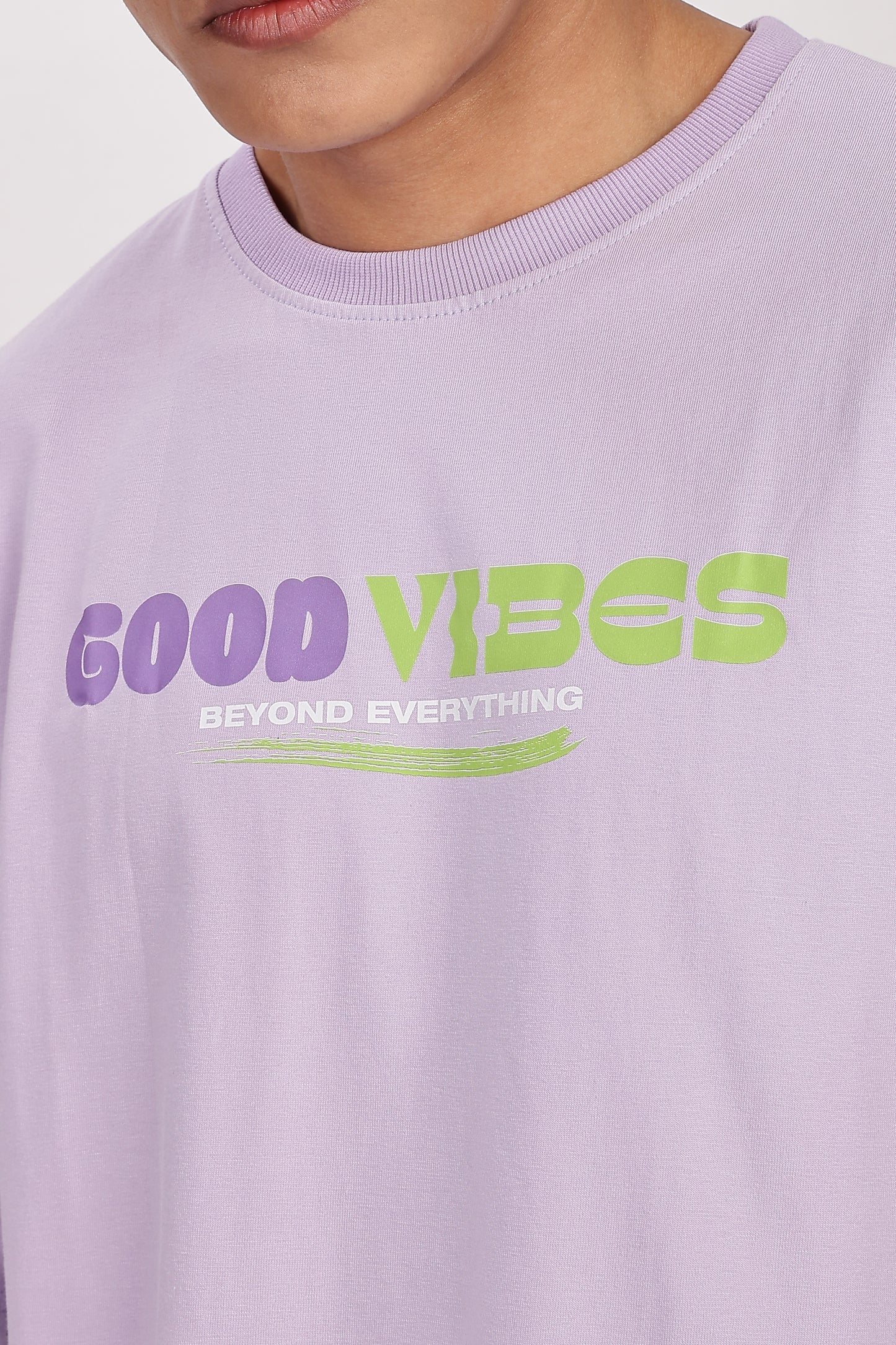 Good Vibes Oversized T-Shirt (Lavender)