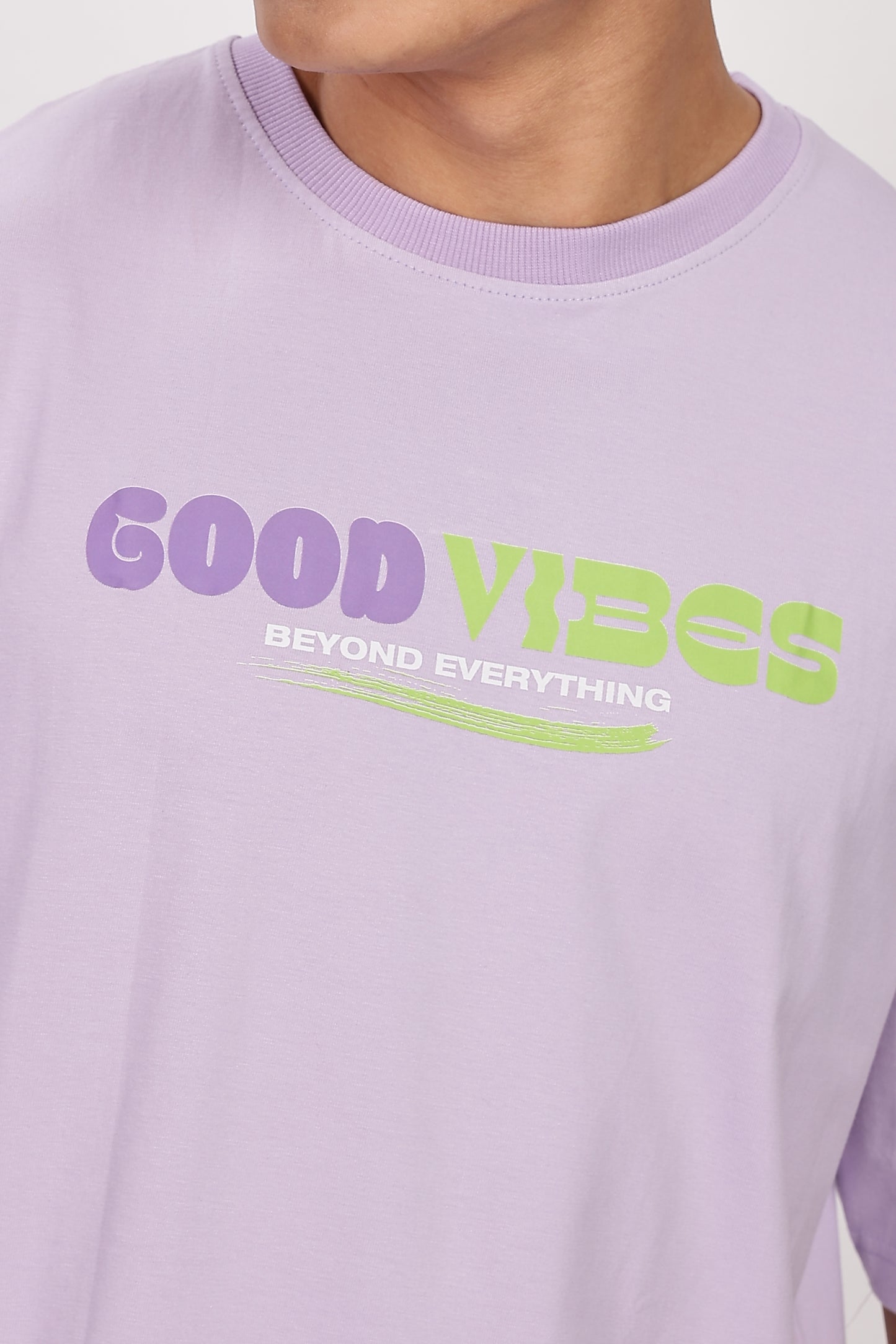 Good Vibes Oversized T-Shirt (Lavender)