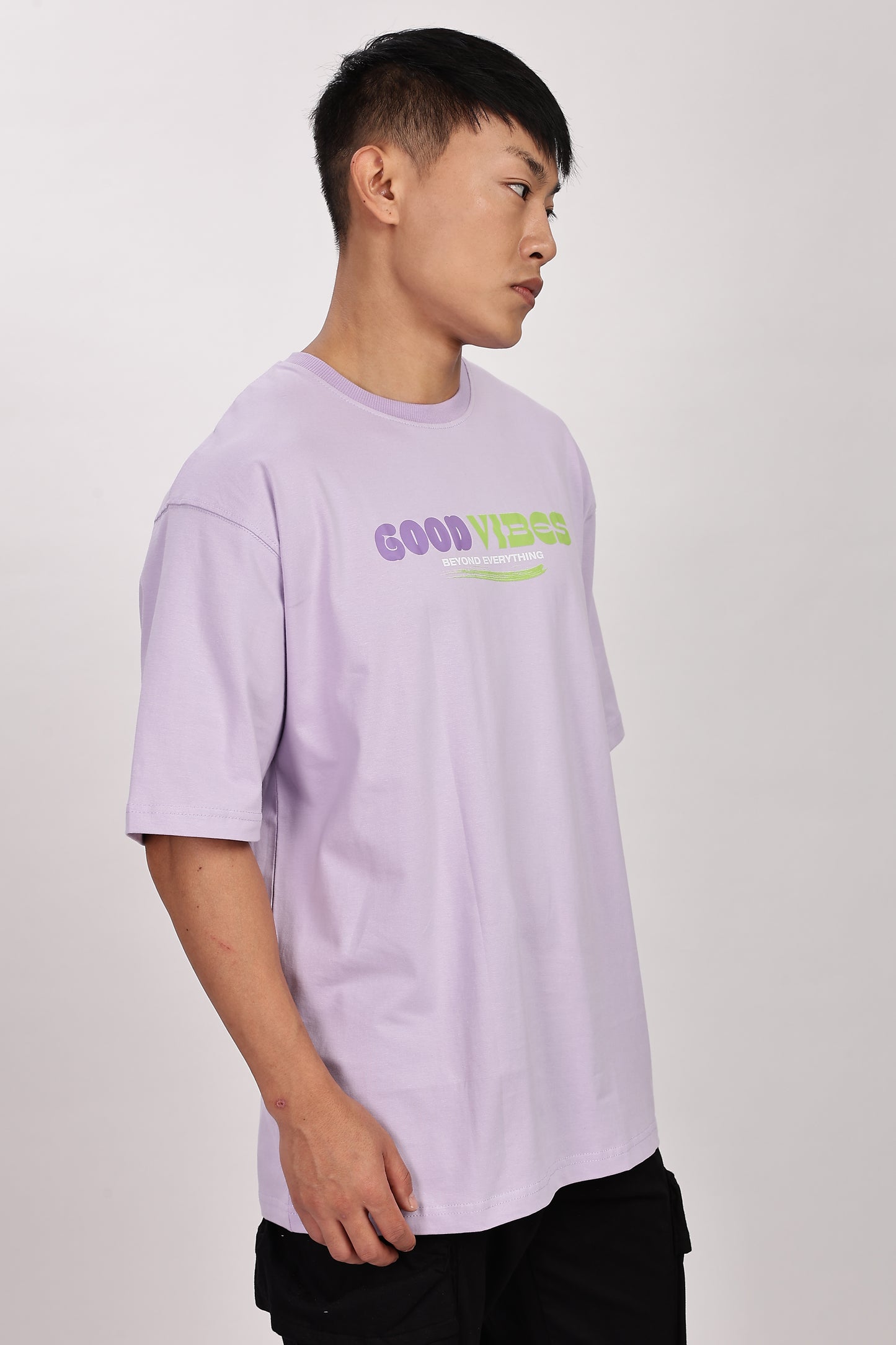 Good Vibes Oversized T-Shirt (Lavender)