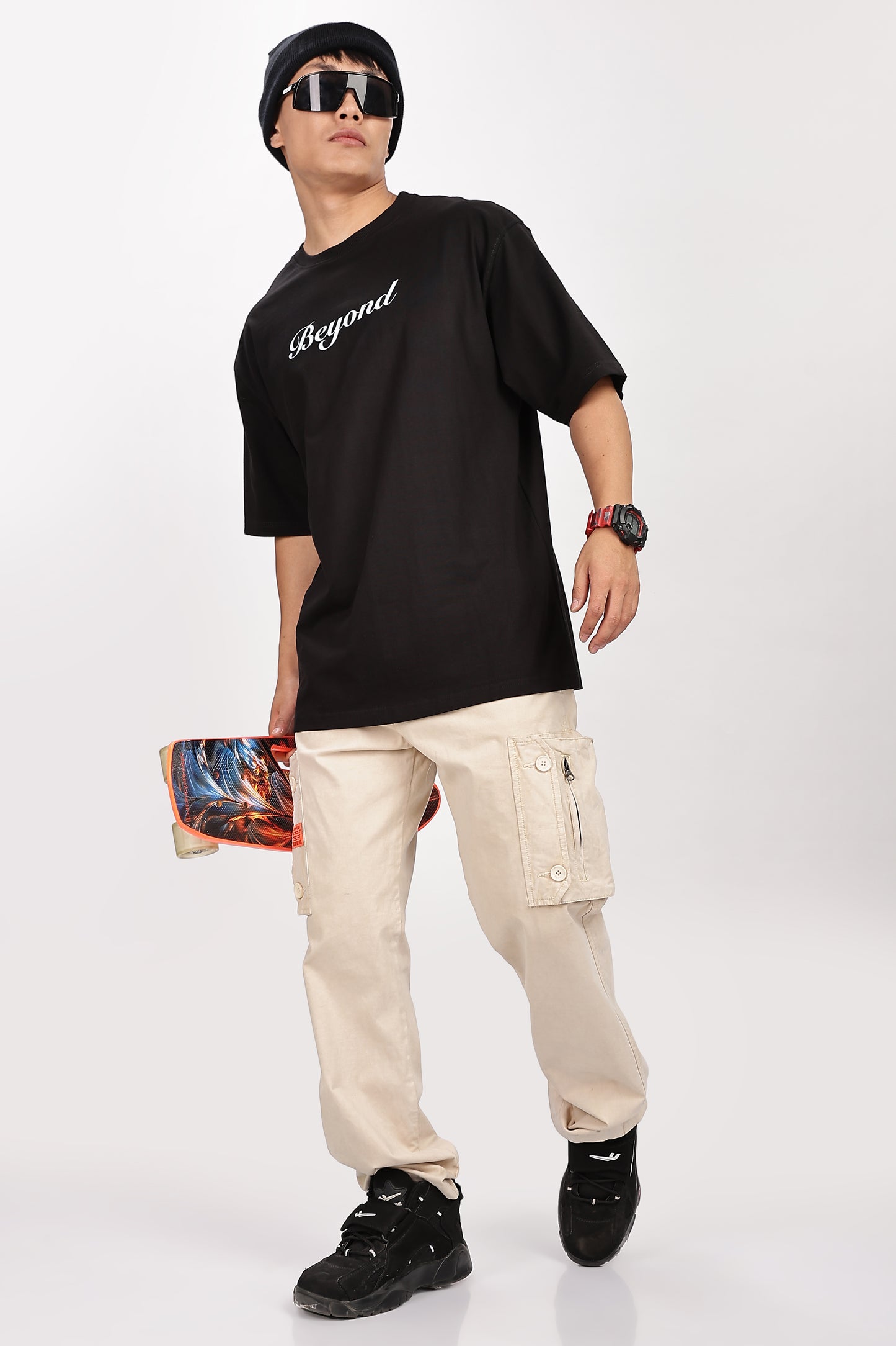 Black Doodle Oversized T-Shirt