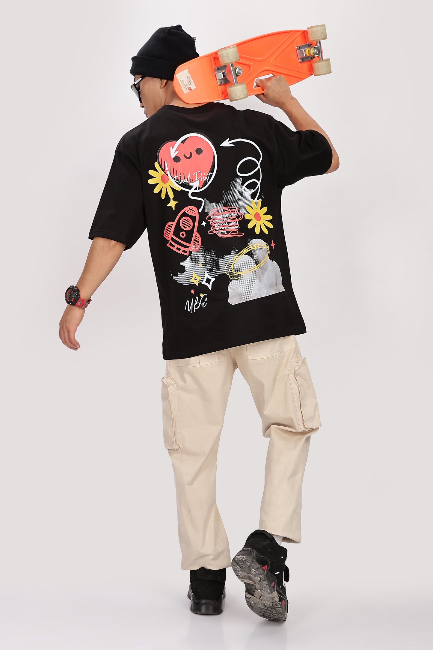 Black Doodle Oversized T-Shirt