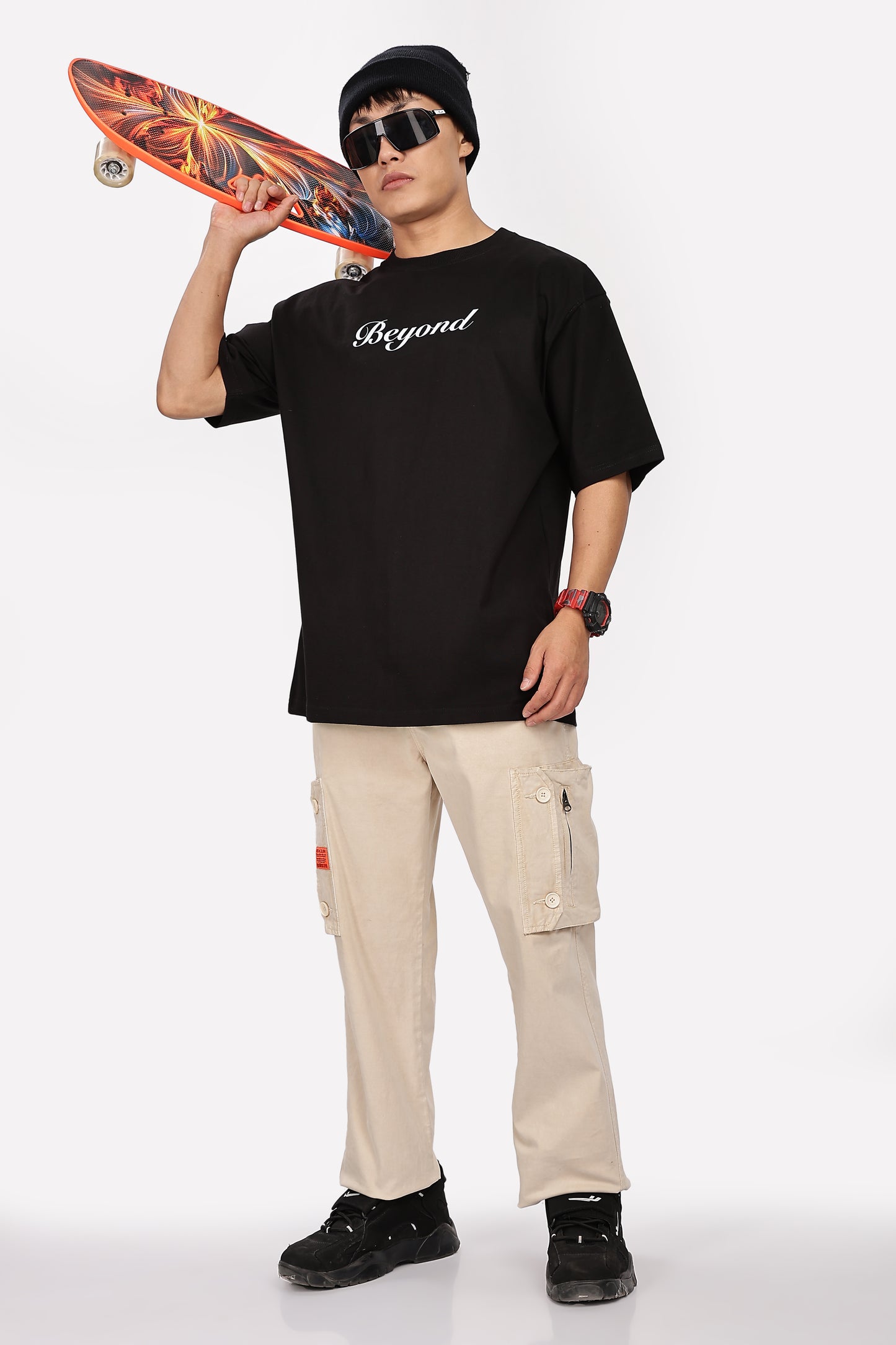 Black Doodle Oversized T-Shirt