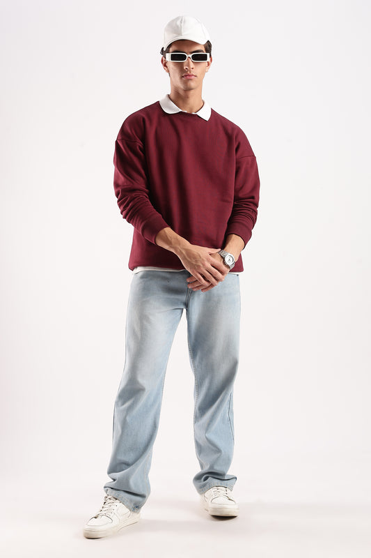 MAROON OVERSIZED SWEATSHIRT