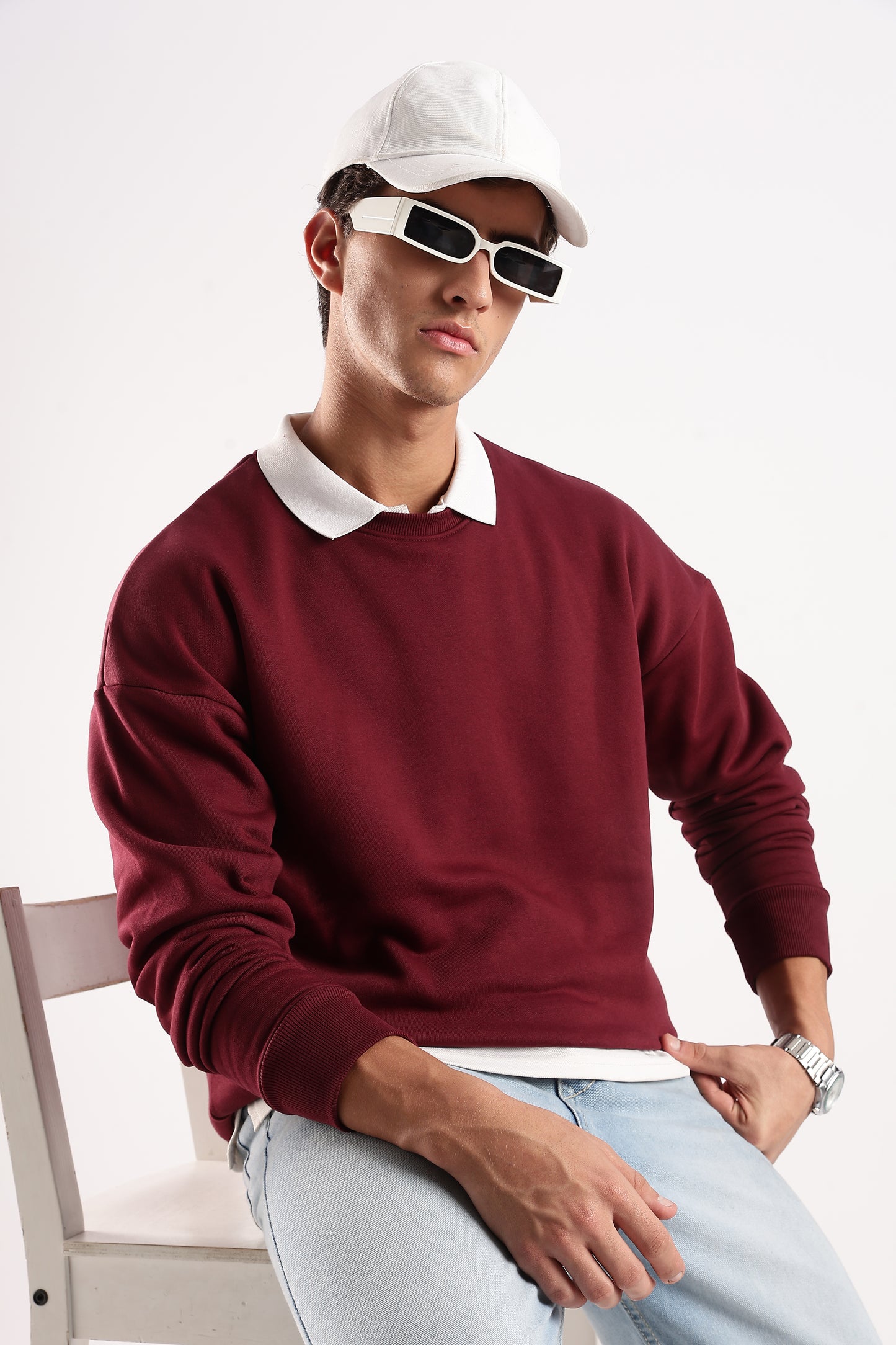 MAROON OVERSIZED SWEATSHIRT