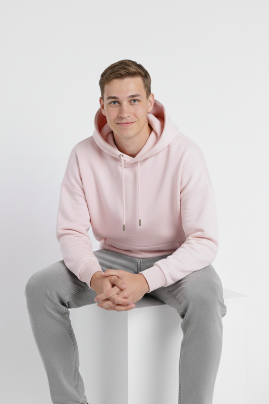 LIGHT BABY PINK OVERSIZED HOODIE