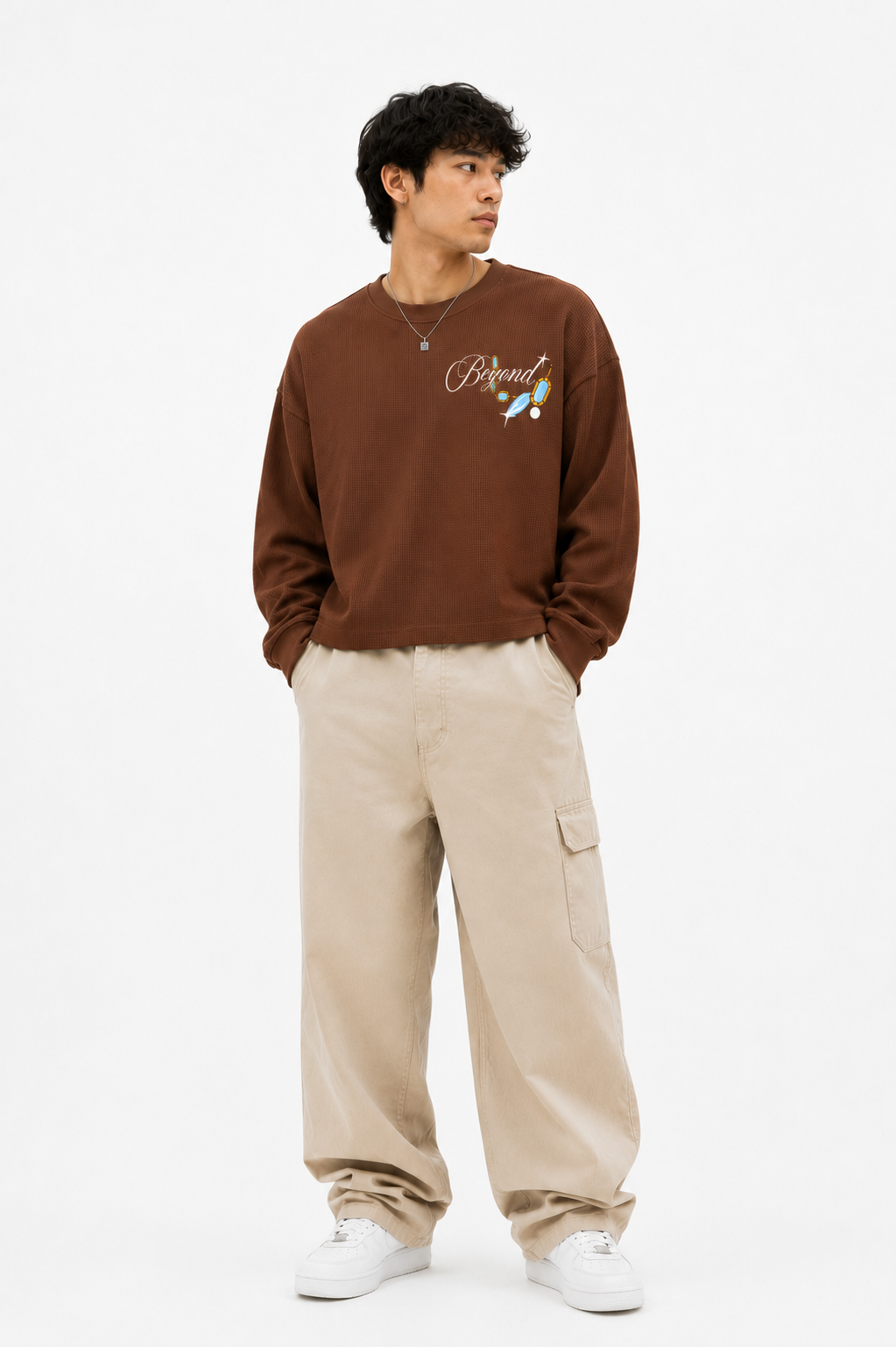 FREEDOM OVER FANTASY WAFFLE CROPPED OVERSIZED T-SHIRT (UNISEX)