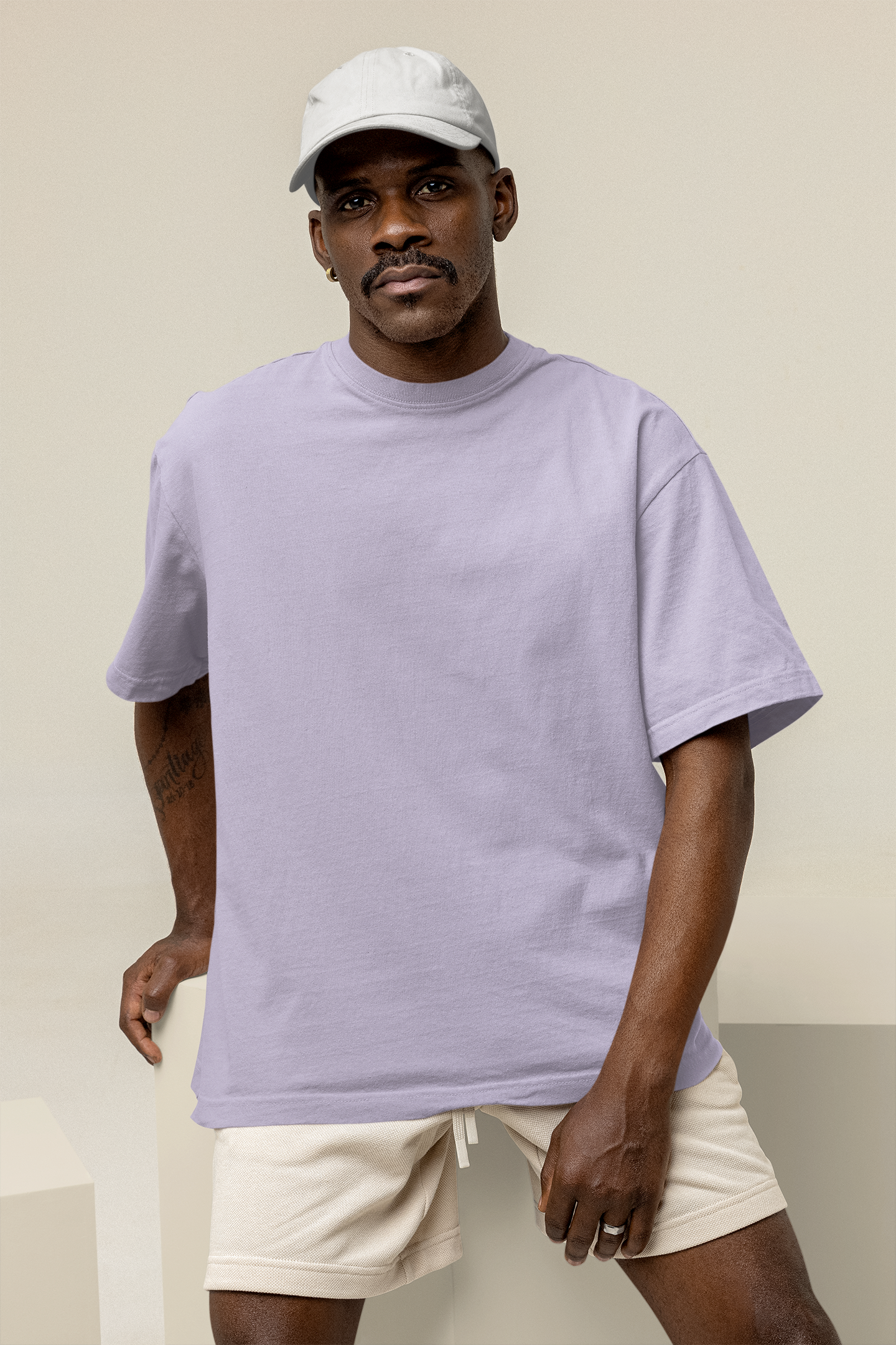 Solid Lavender Oversized T-Shirt