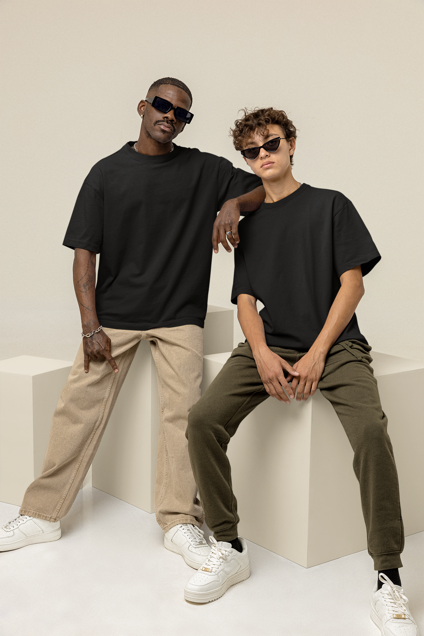Solid Black Oversized T-Shirt