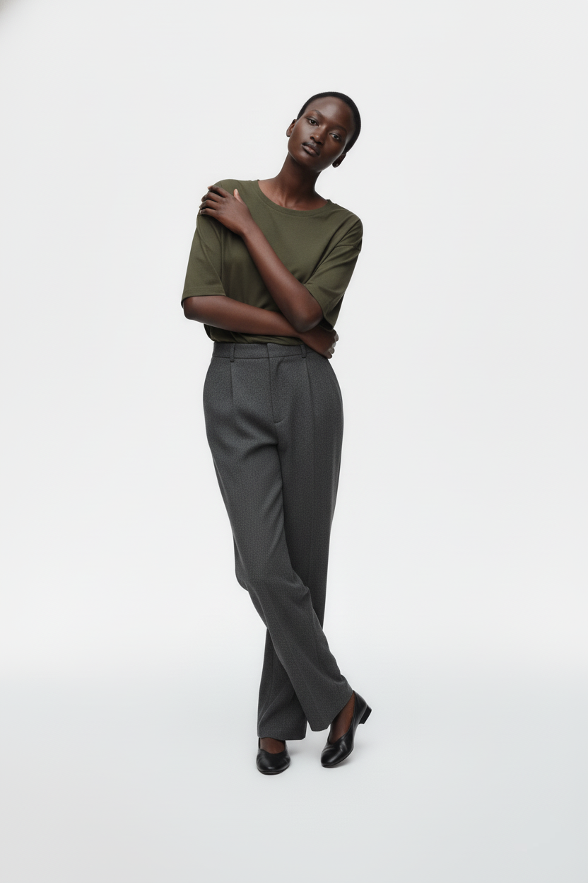 SOLID OLIVE GREEN OVERSIZED T-SHIRT