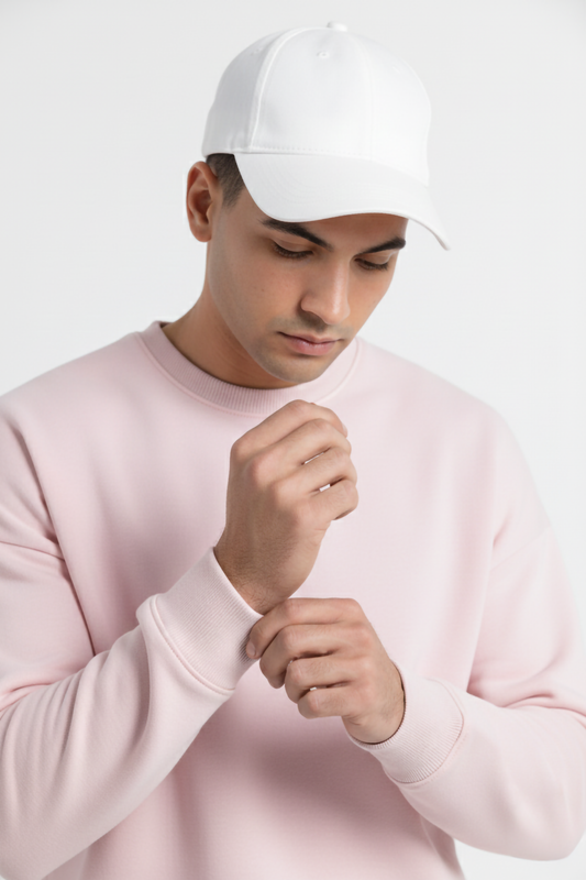 LIGHT BABY PINK OVERSIZED SWEATSHIRT