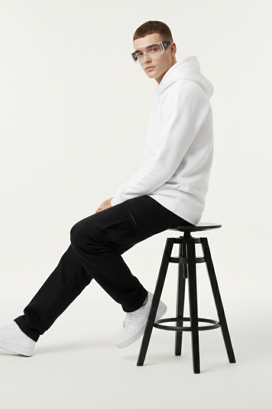 WHITE OVERSIZED HOODIE