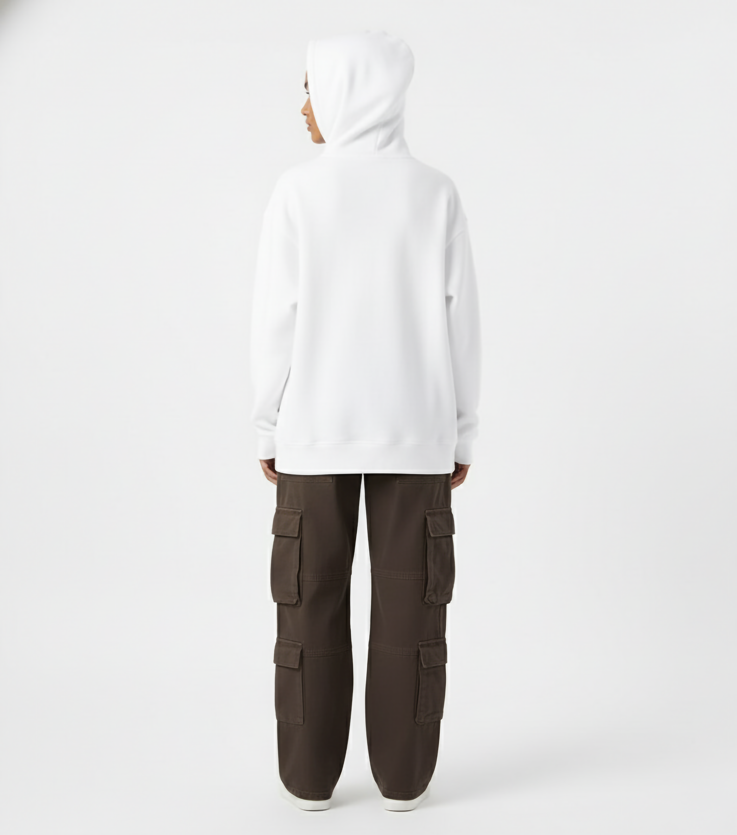 WHITE OVERSIZED HOODIE