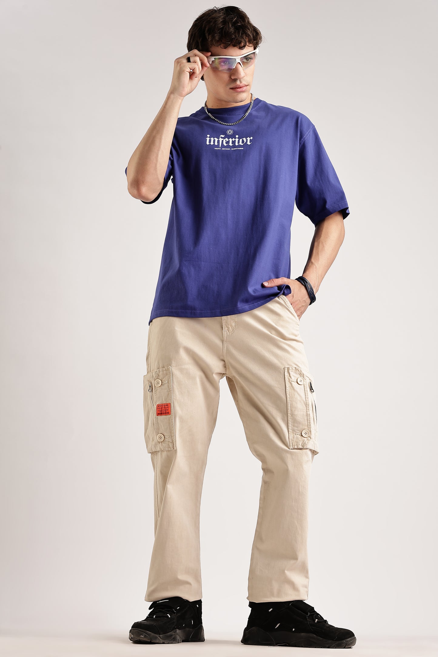Blue Inferior Oversized T-Shirt (M)