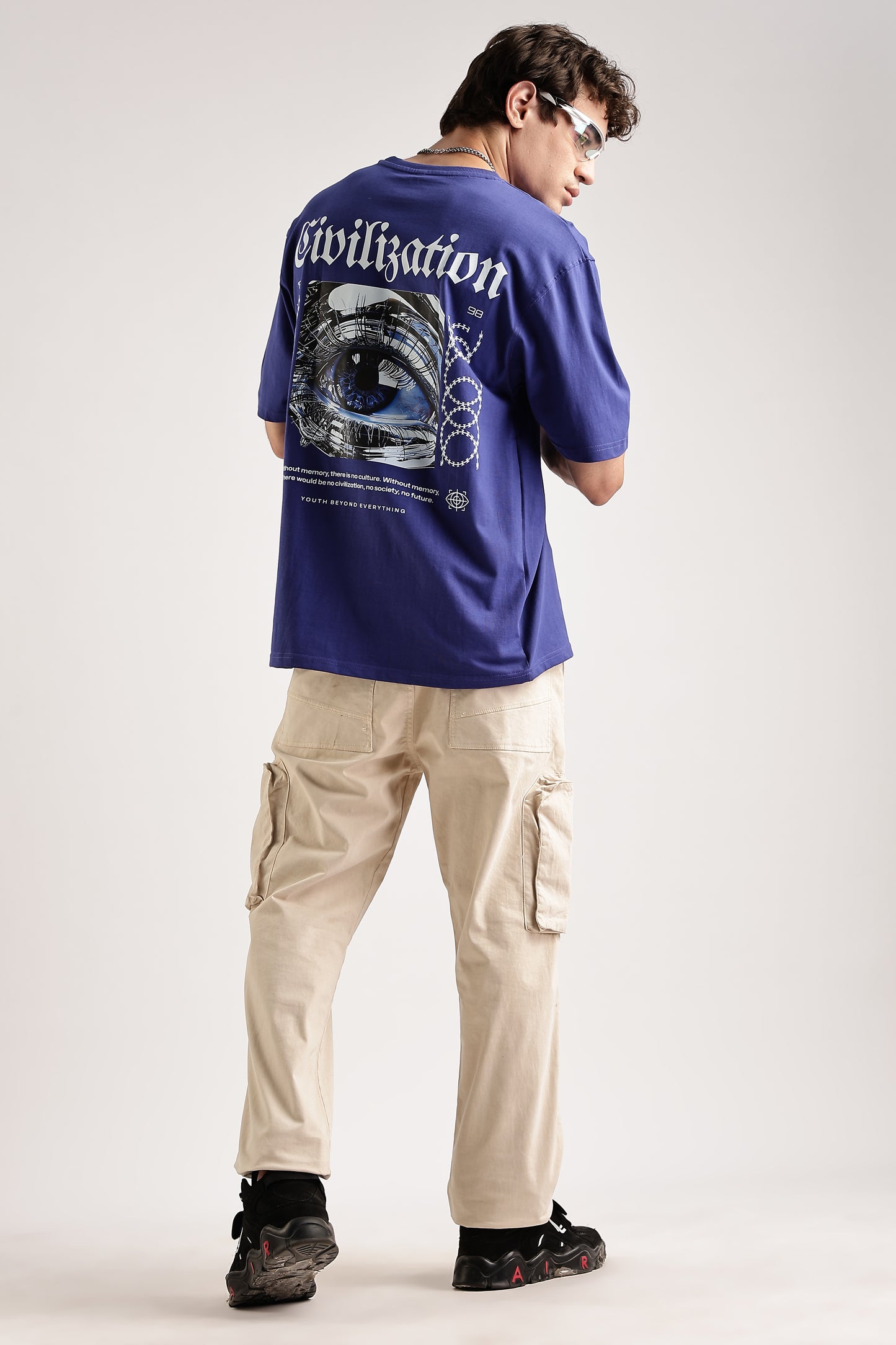 Blue Inferior Oversized T-Shirt (M)