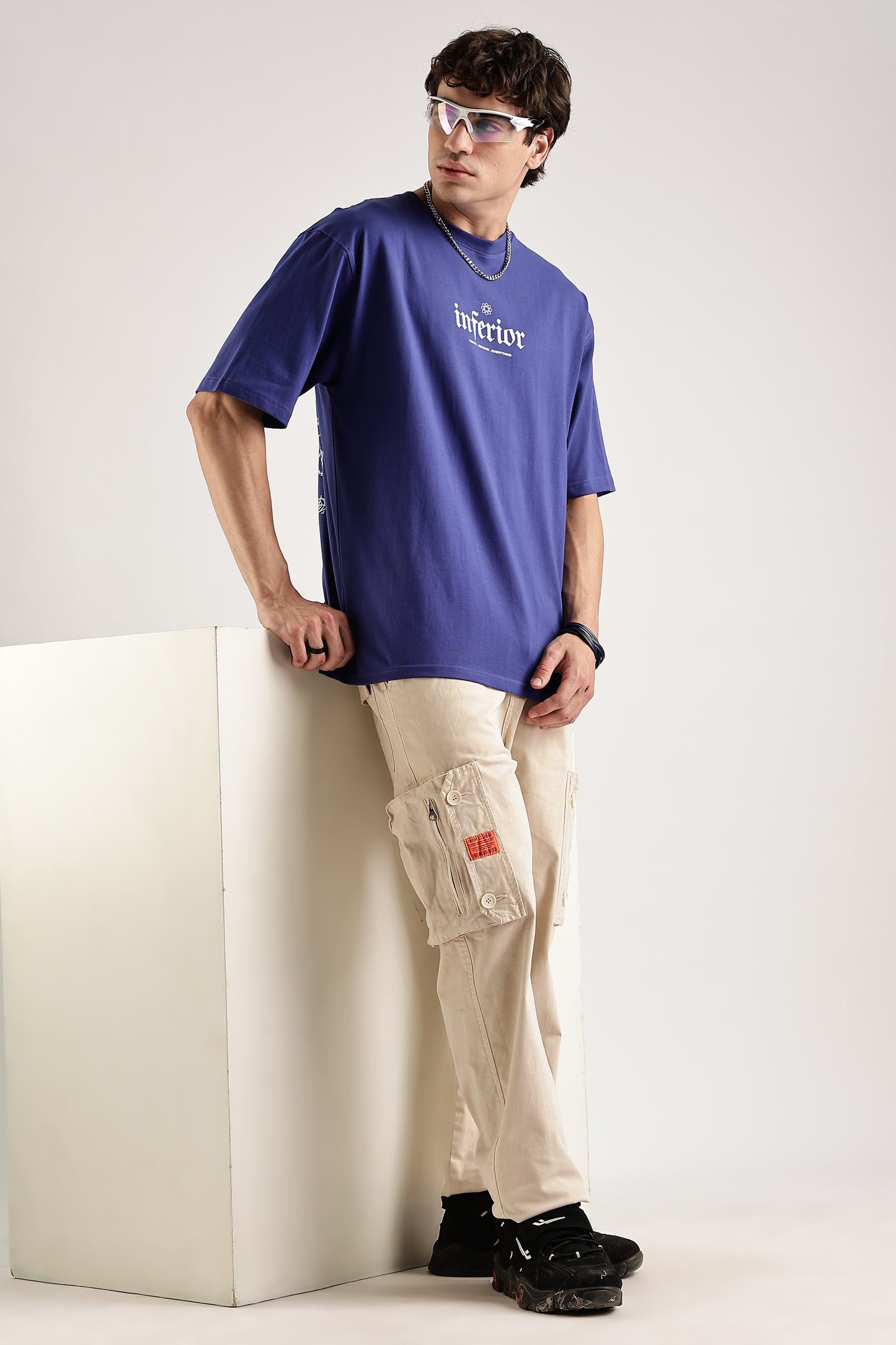 Blue Inferior Oversized T-Shirt (M)