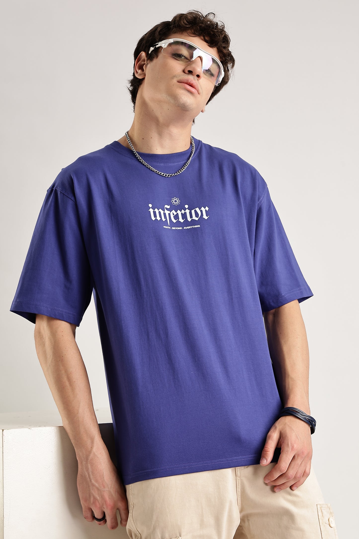 Blue Inferior Oversized T-Shirt (M)