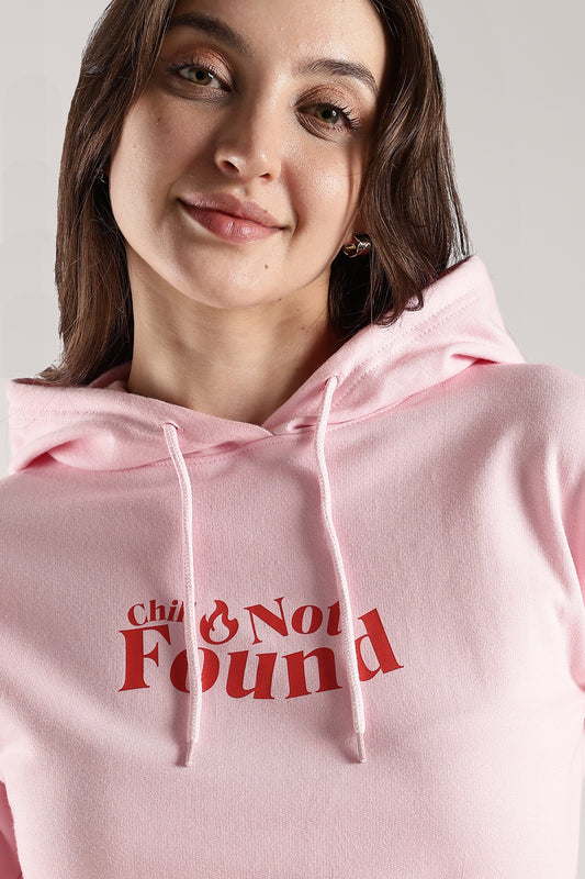 CHILL NOT FOUND CROPPED HOODIE