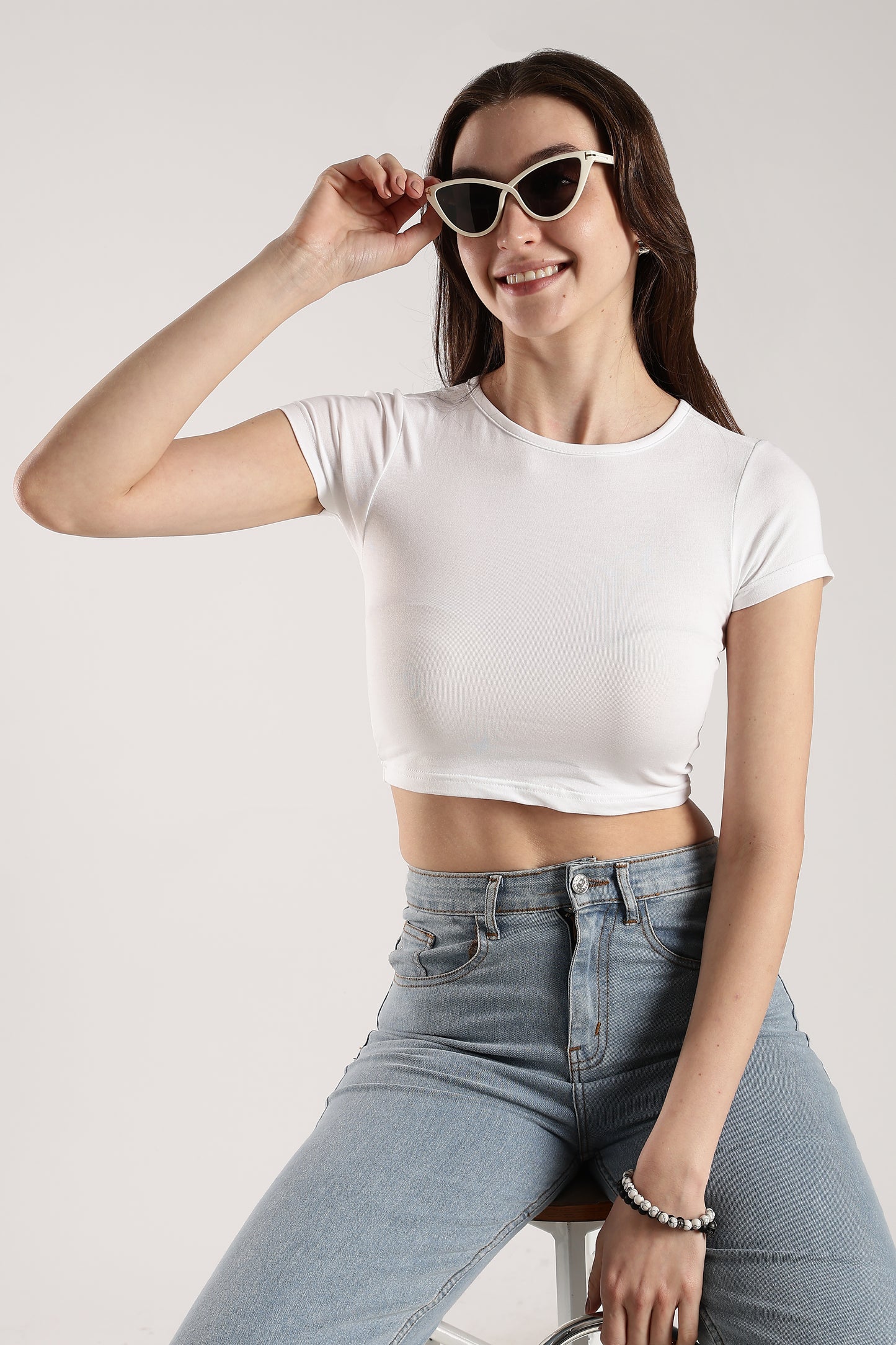 SOLID WHITE BABY TEE