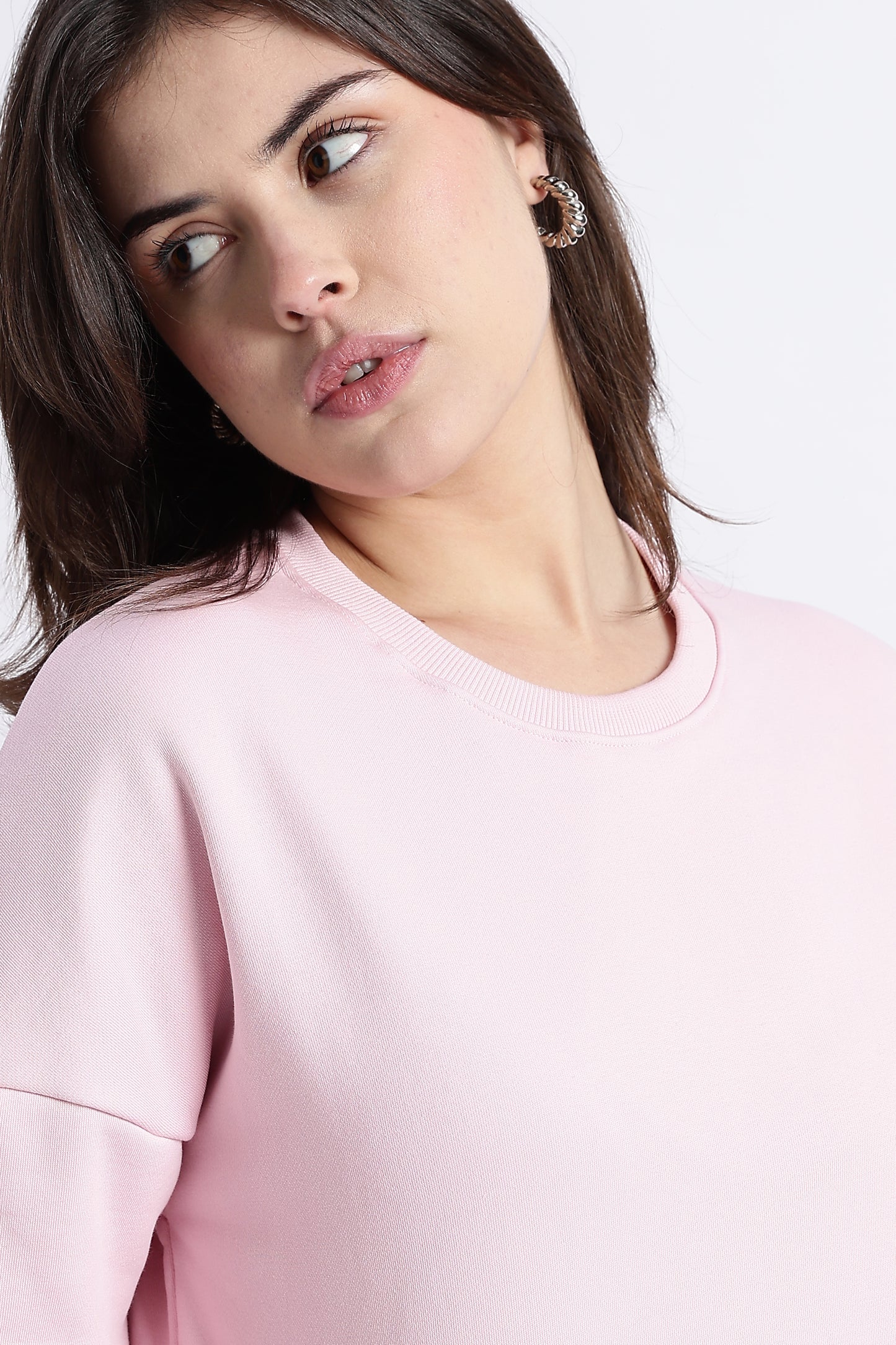 LIGHT BABY PINK OVERSIZED SWEATSHIRT