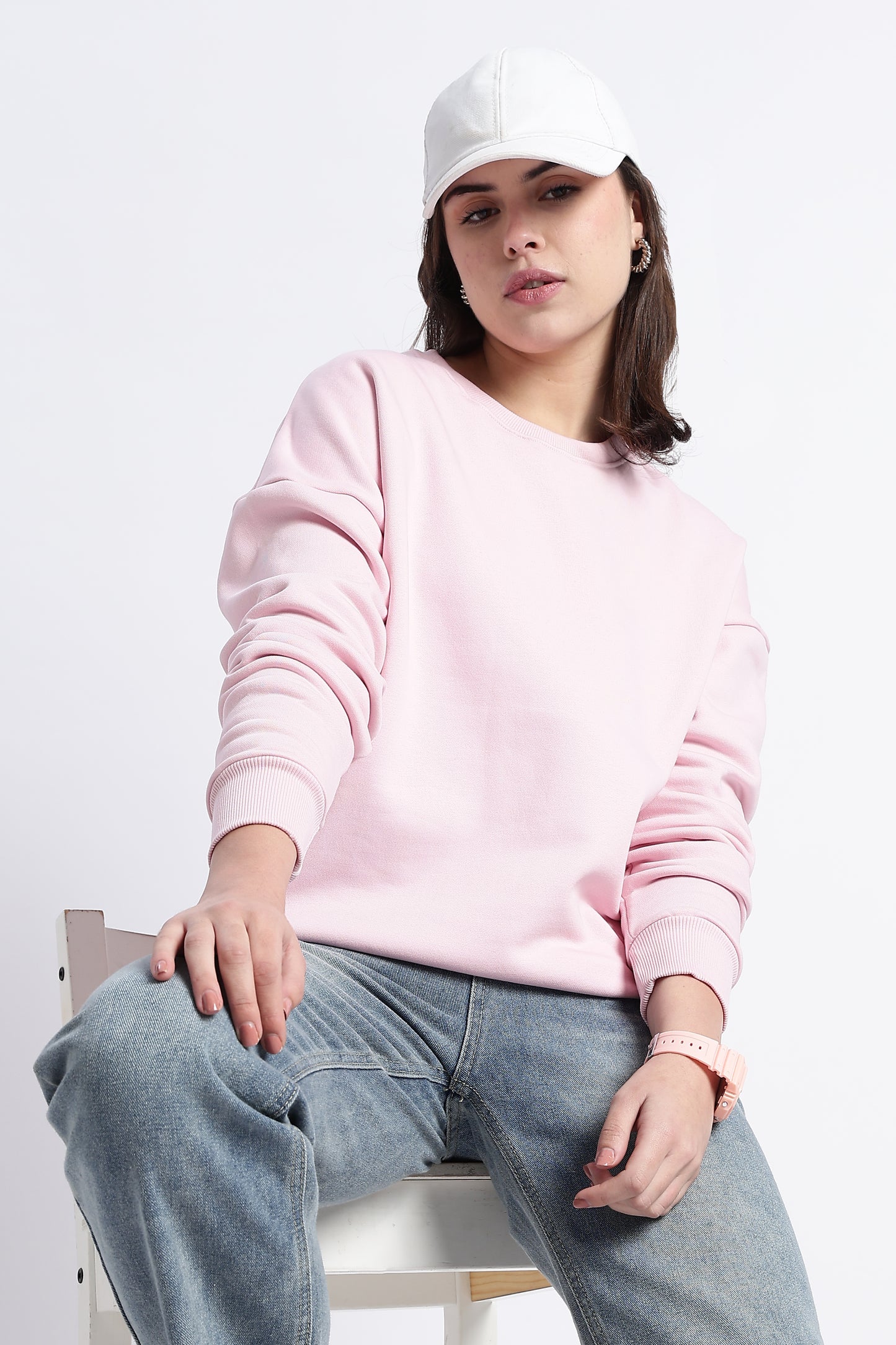 LIGHT BABY PINK OVERSIZED SWEATSHIRT