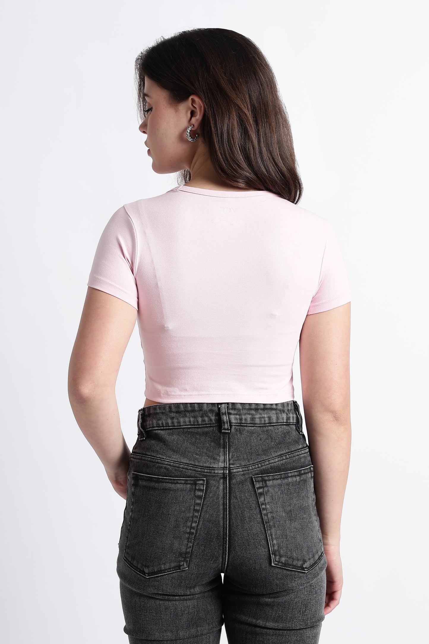 SOLID LIGHT BABY PINK BABY TEE