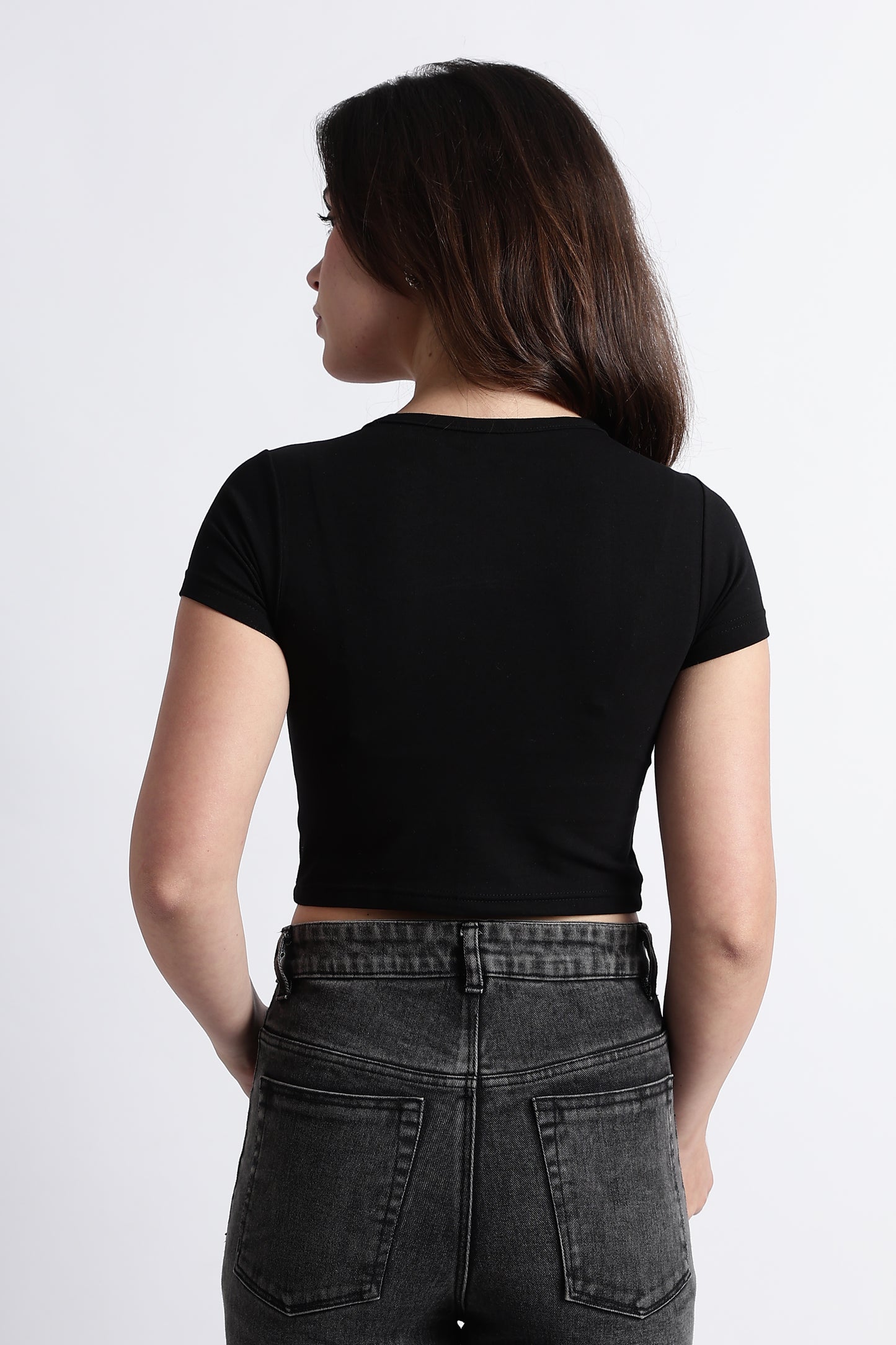 SOLID BLACK BABY TEE