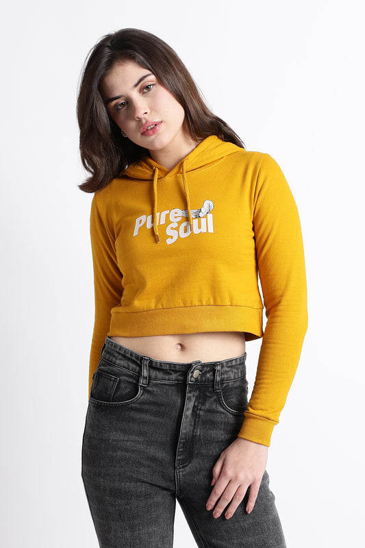 PURE SOUL CROPPED HOODIE