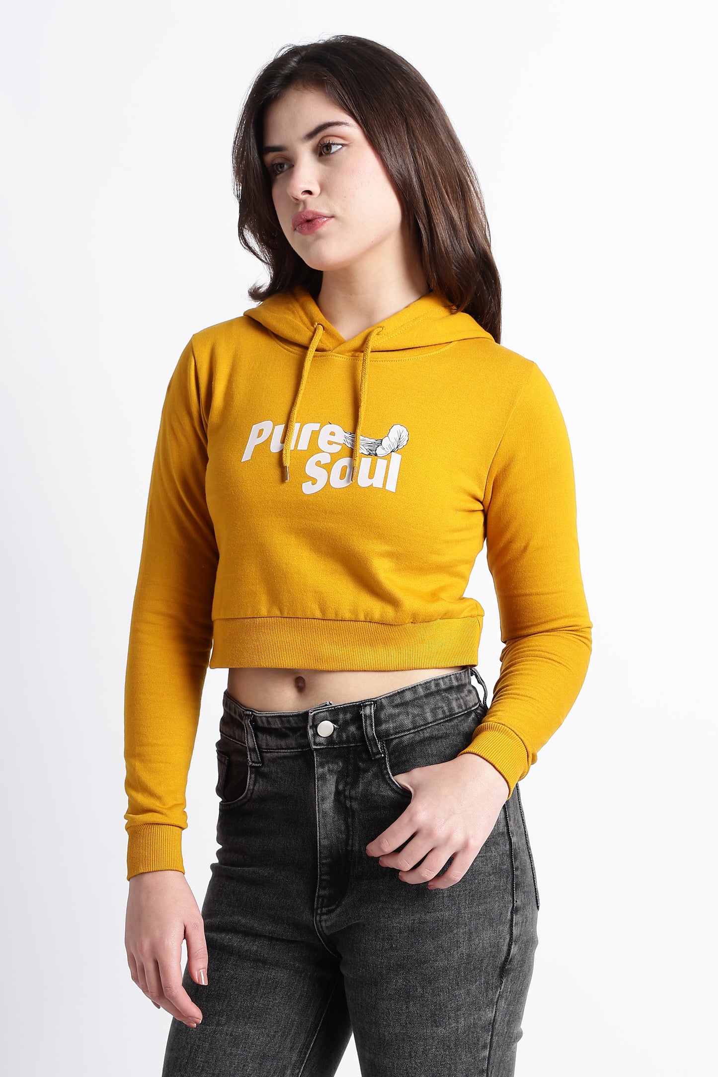 PURE SOUL CROPPED HOODIE