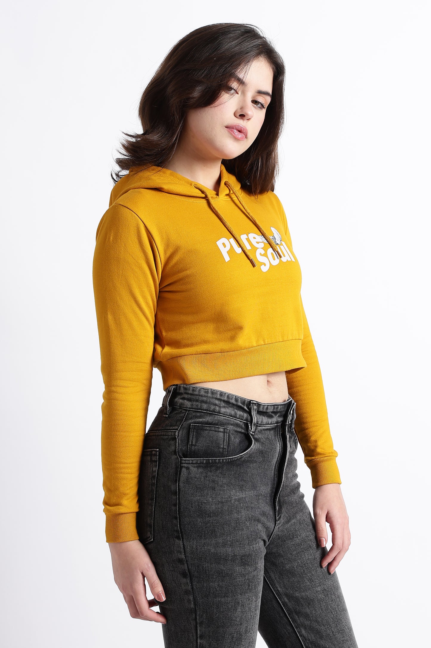 PURE SOUL CROPPED HOODIE