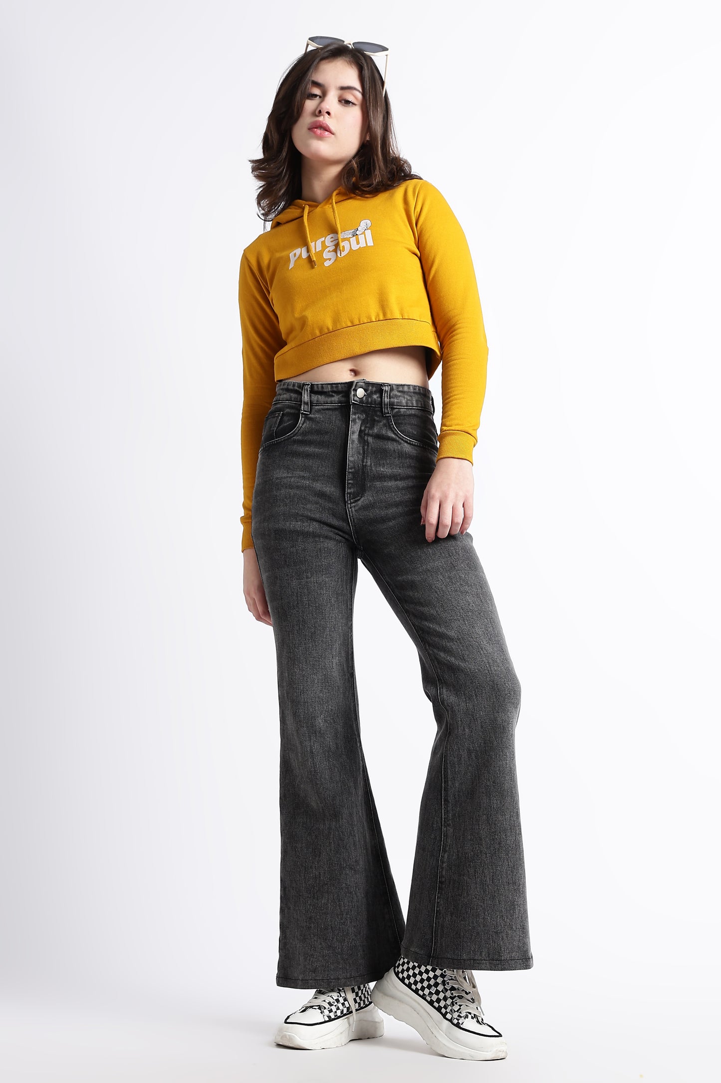 PURE SOUL CROPPED HOODIE