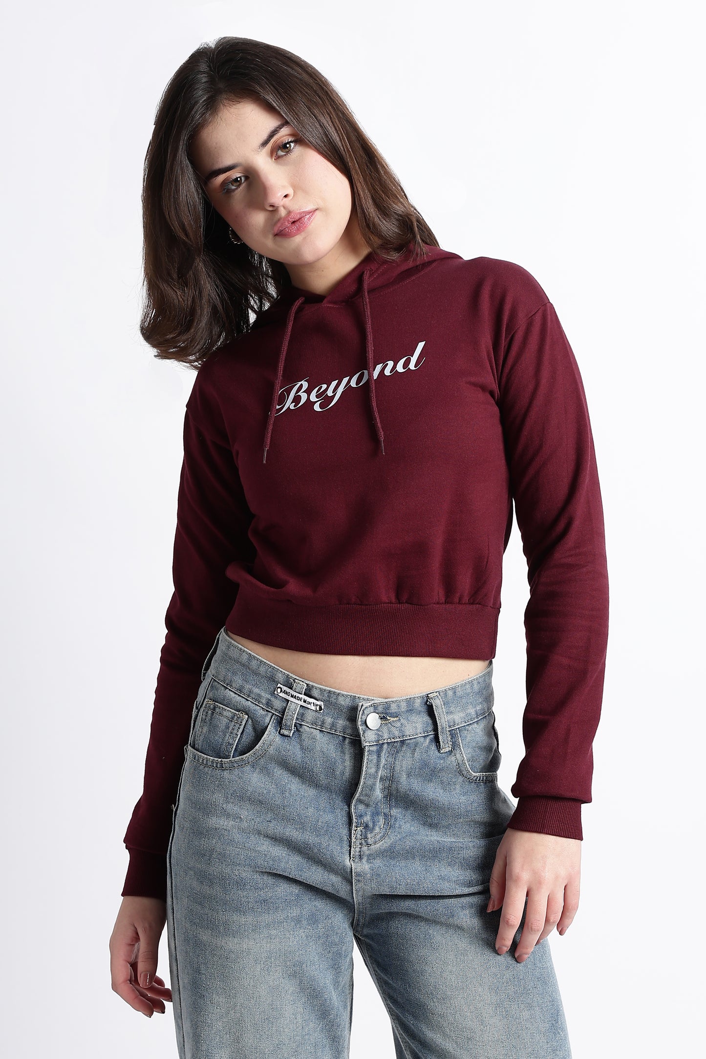 BEYOND CROPPED HOODIE
