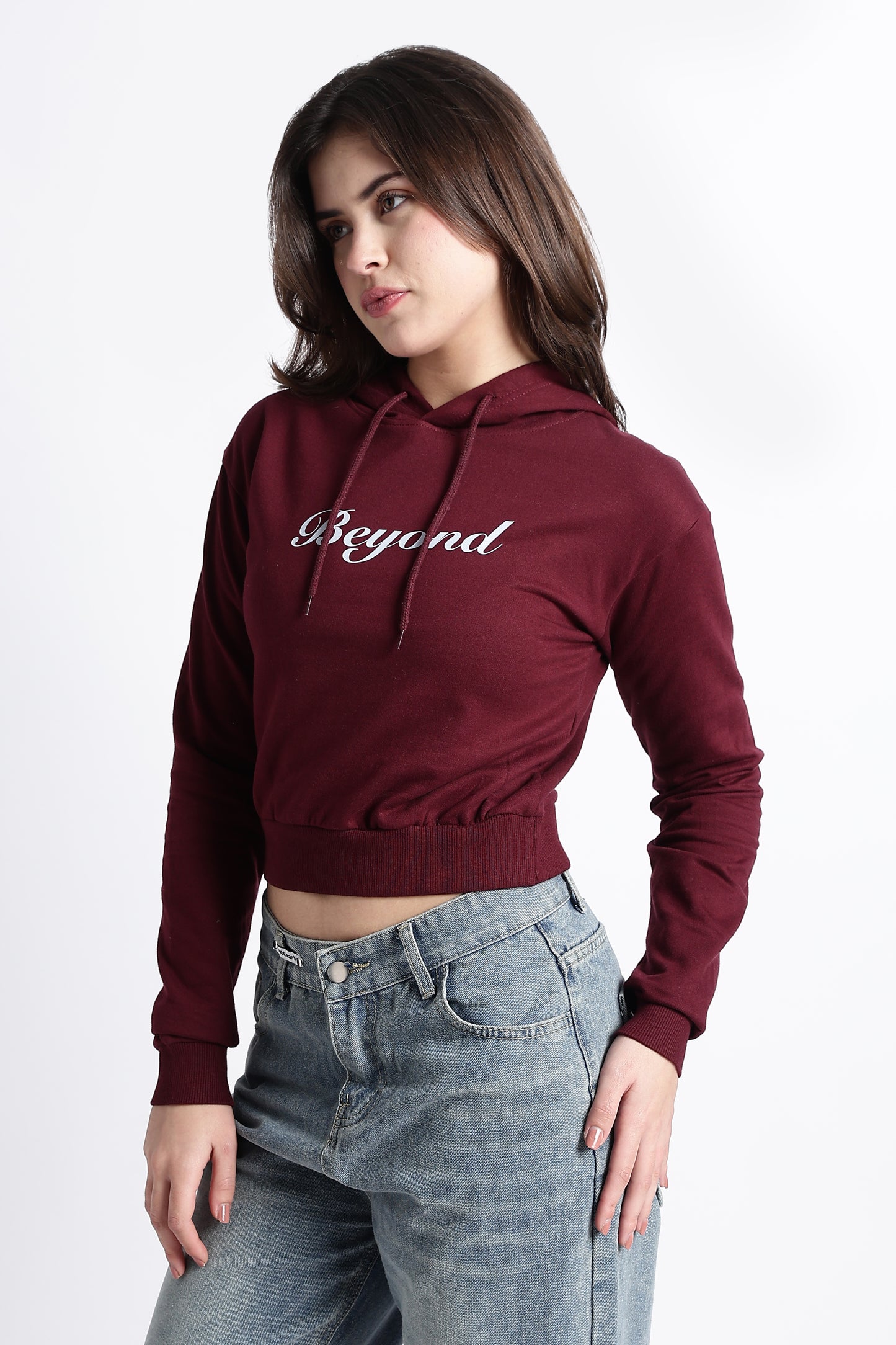 BEYOND CROPPED HOODIE