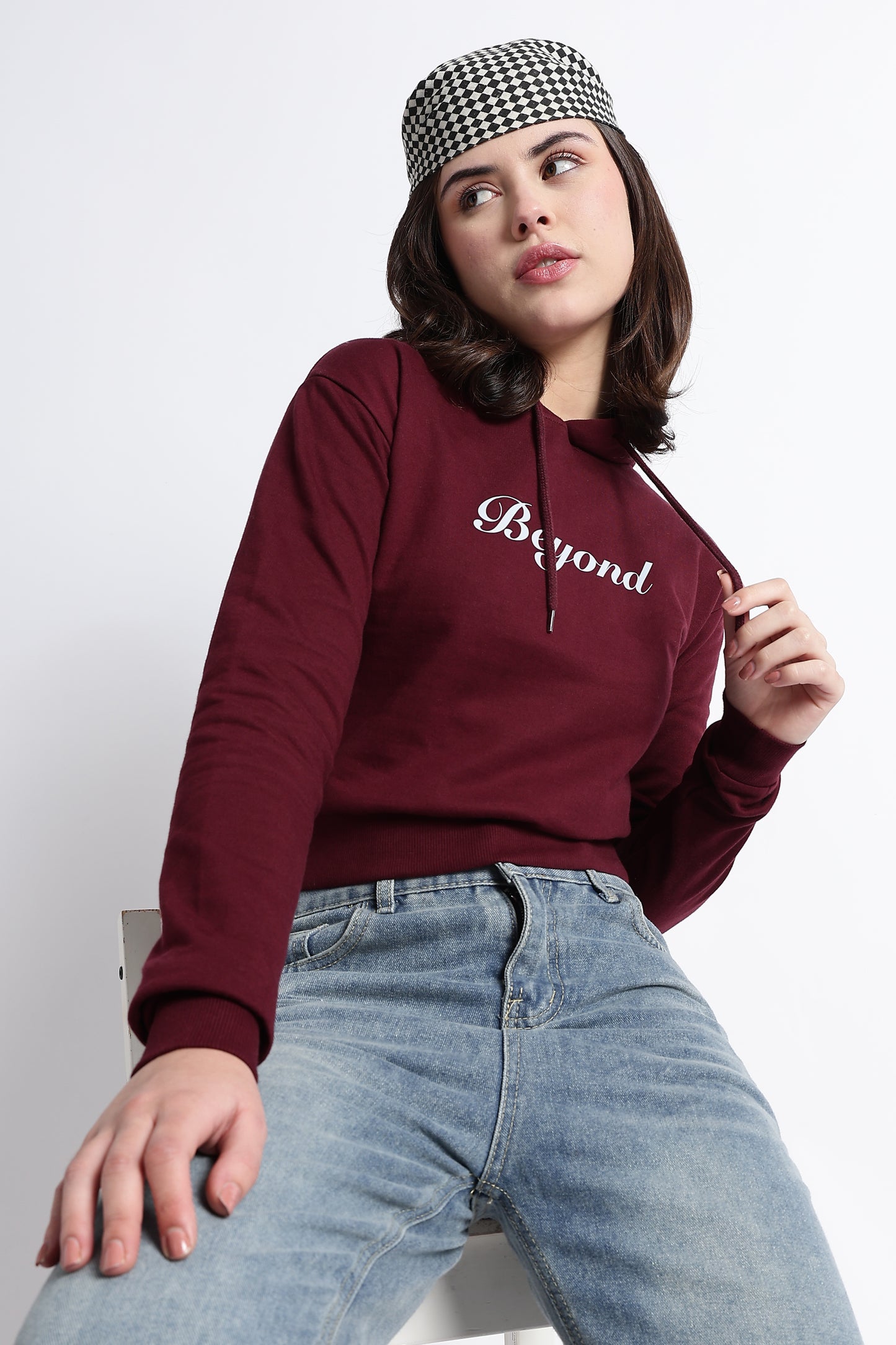 BEYOND CROPPED HOODIE