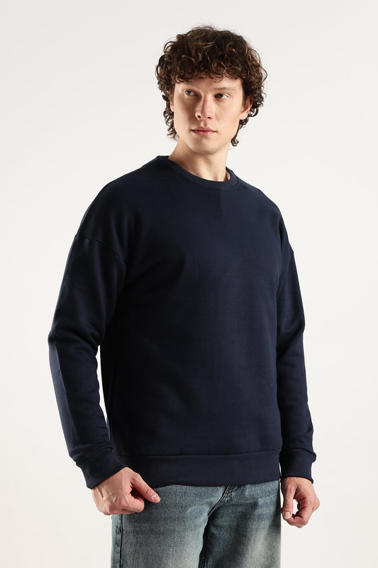 NAVY BLUE OVERSIZED SWEATSHIRT