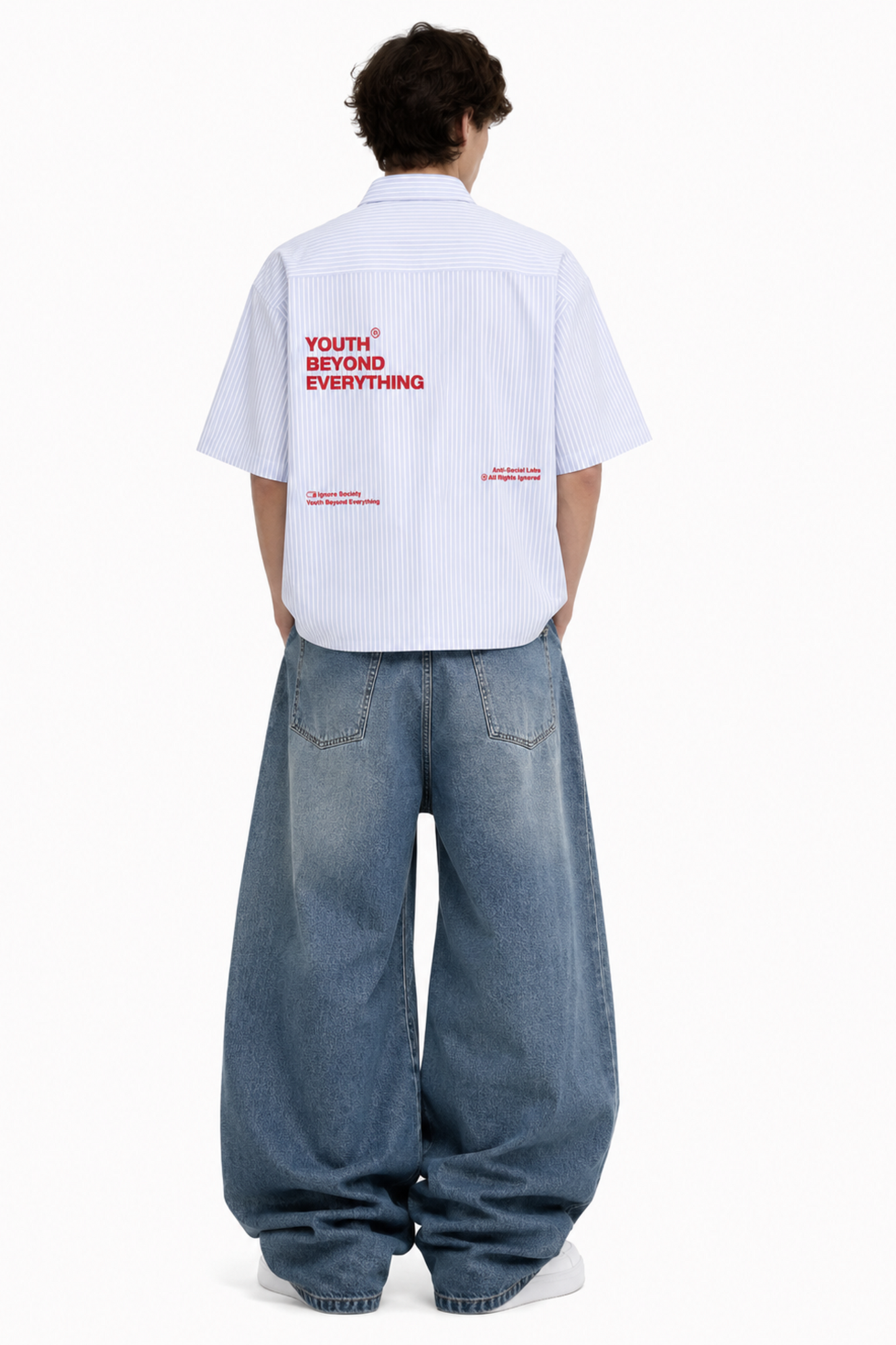 CUT PEOPLE OUT OVERSIZED STRIPED SHIRT BOXY FIT