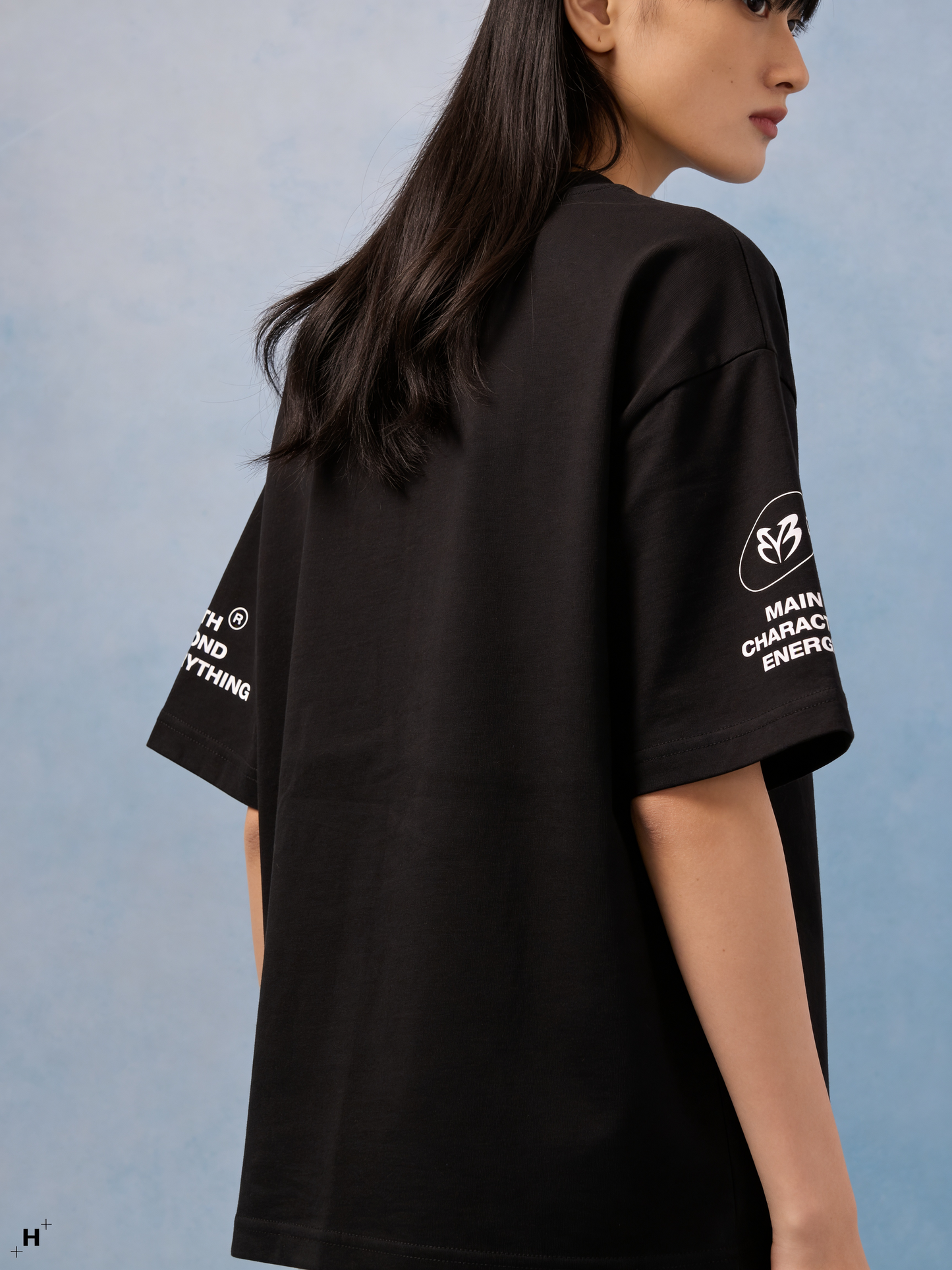 SUPER HUMAN BLACK OVERSIZED UNISEX T-SHIRT