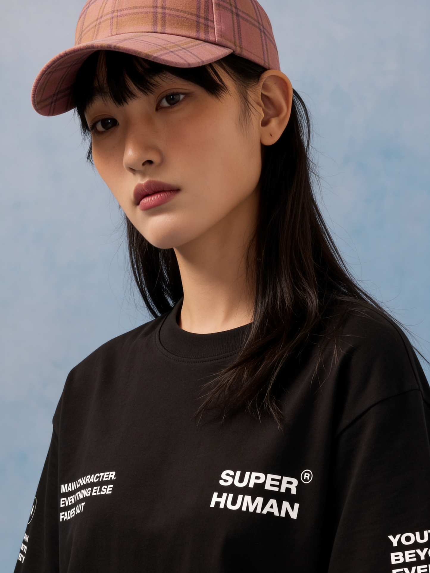 SUPER HUMAN BLACK OVERSIZED UNISEX T-SHIRT