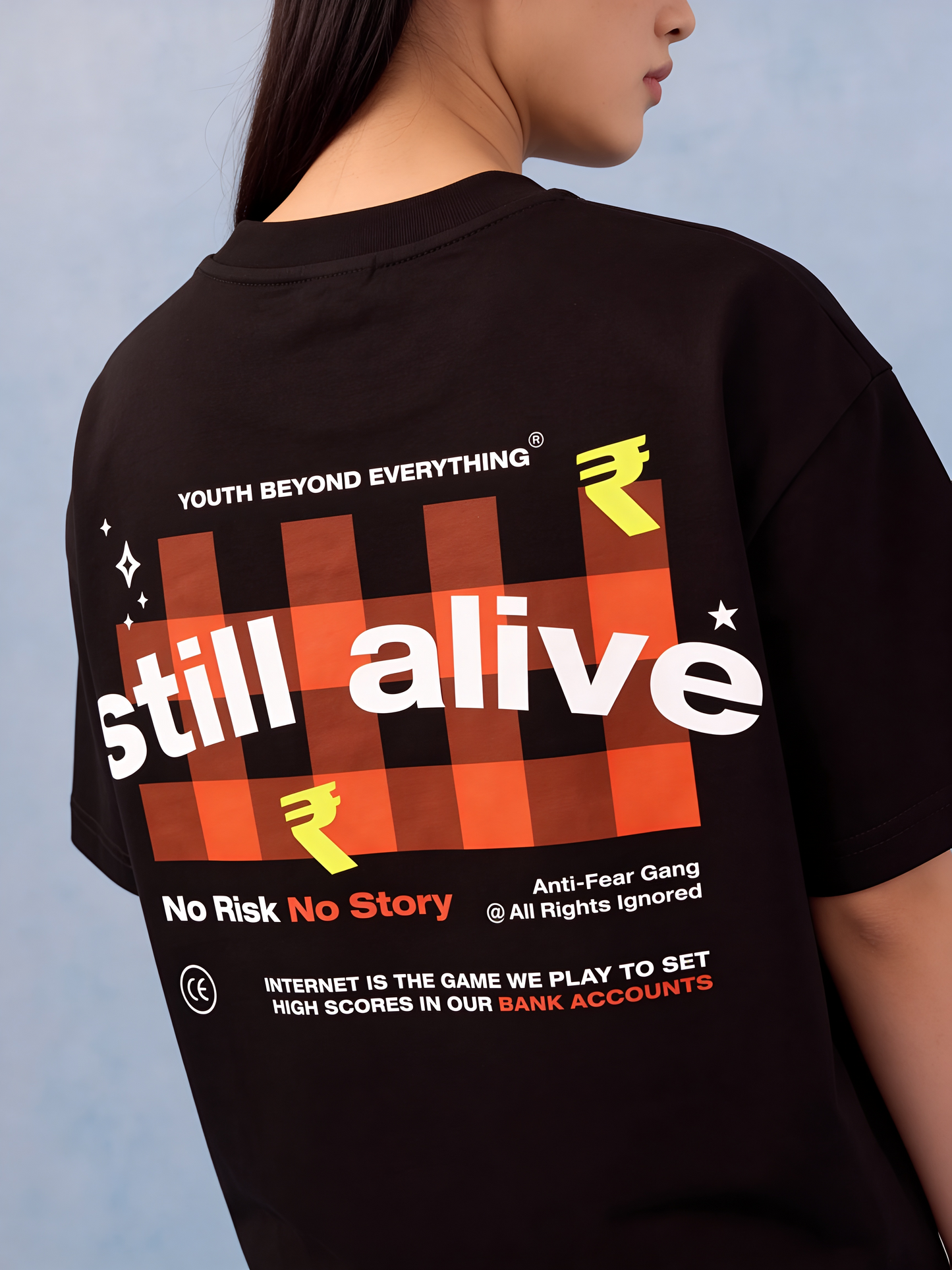 STILL ALIVE OVERSIZED UNISEX T-SHIRT