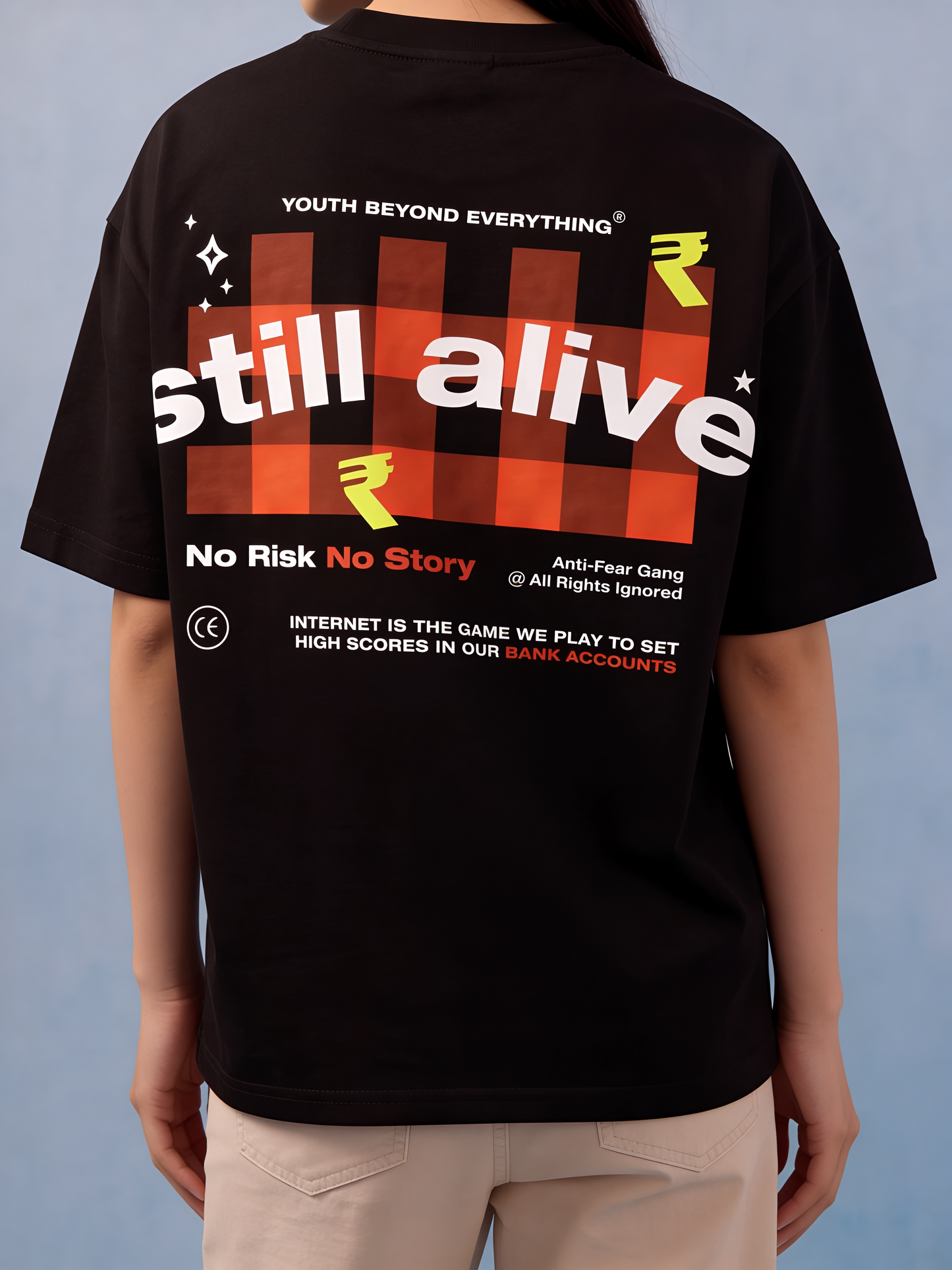 STILL ALIVE OVERSIZED UNISEX T-SHIRT