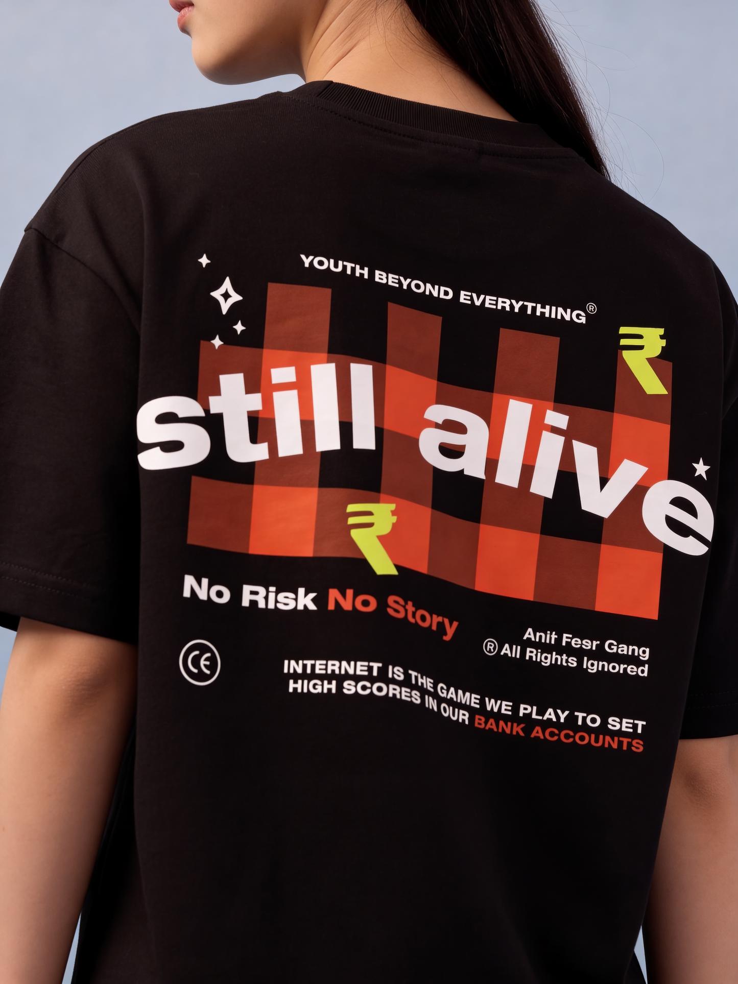 STILL ALIVE OVERSIZED UNISEX T-SHIRT