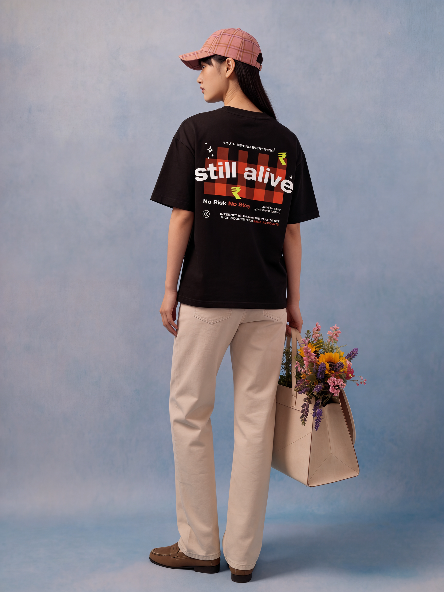 STILL ALIVE OVERSIZED UNISEX T-SHIRT