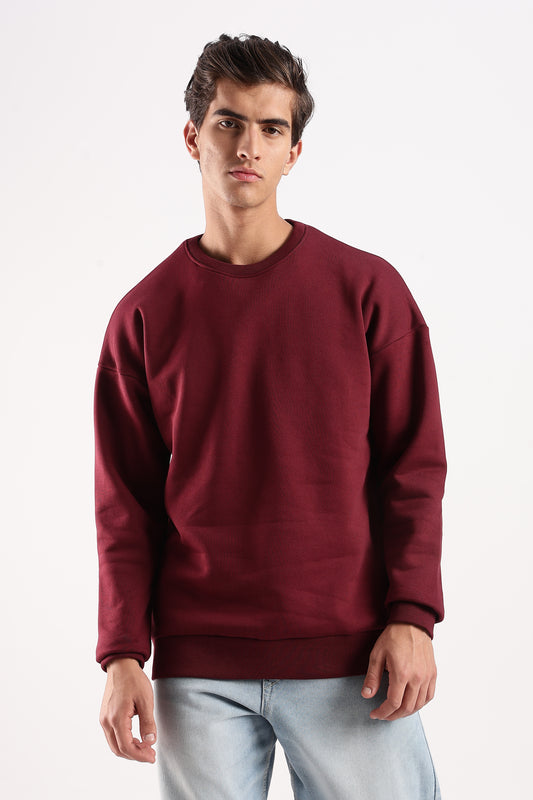 MAROON OVERSIZED SWEATSHIRT