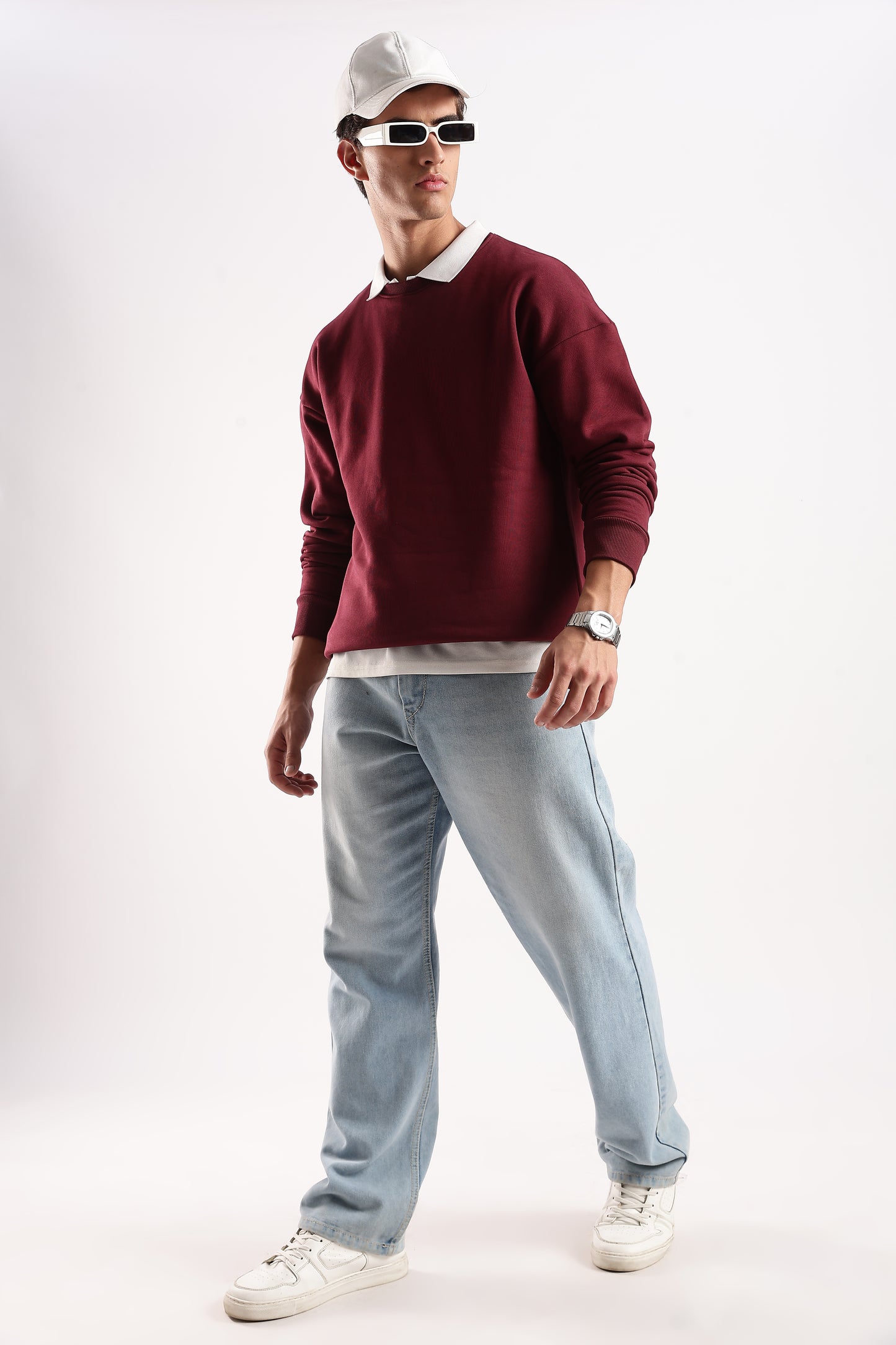 MAROON OVERSIZED SWEATSHIRT