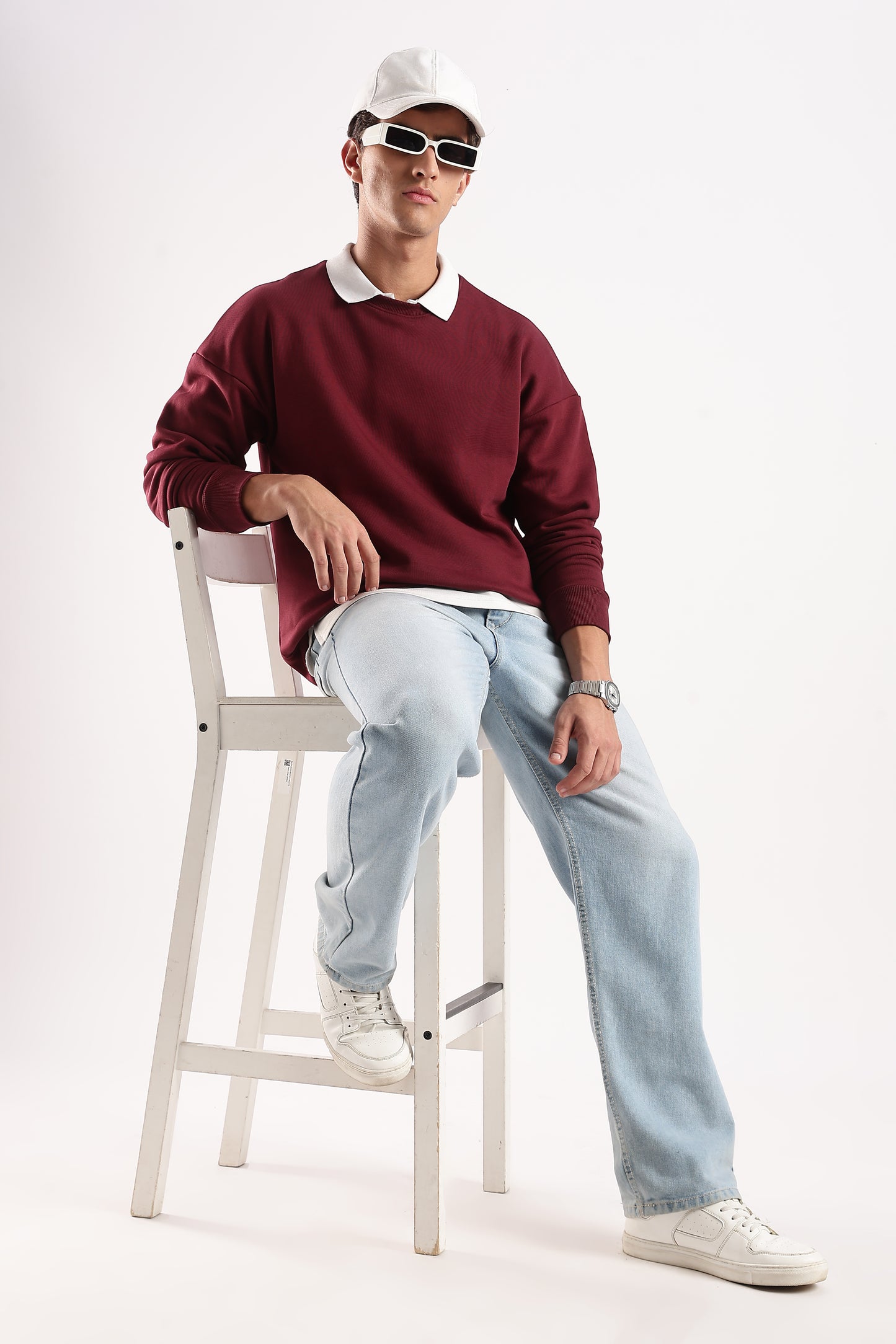 MAROON OVERSIZED SWEATSHIRT