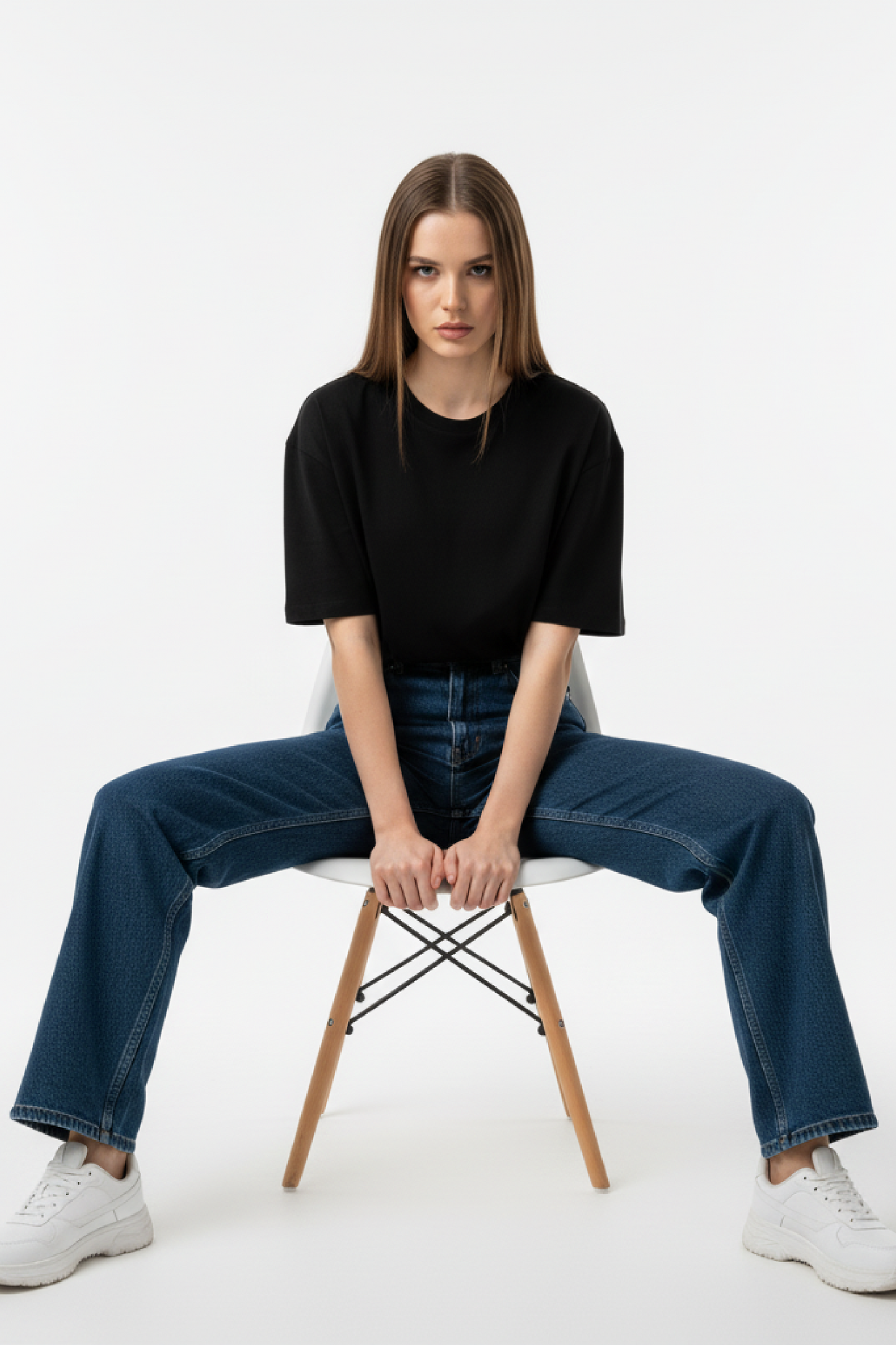 SOLID BLACK OVERSIZED T-SHIRT