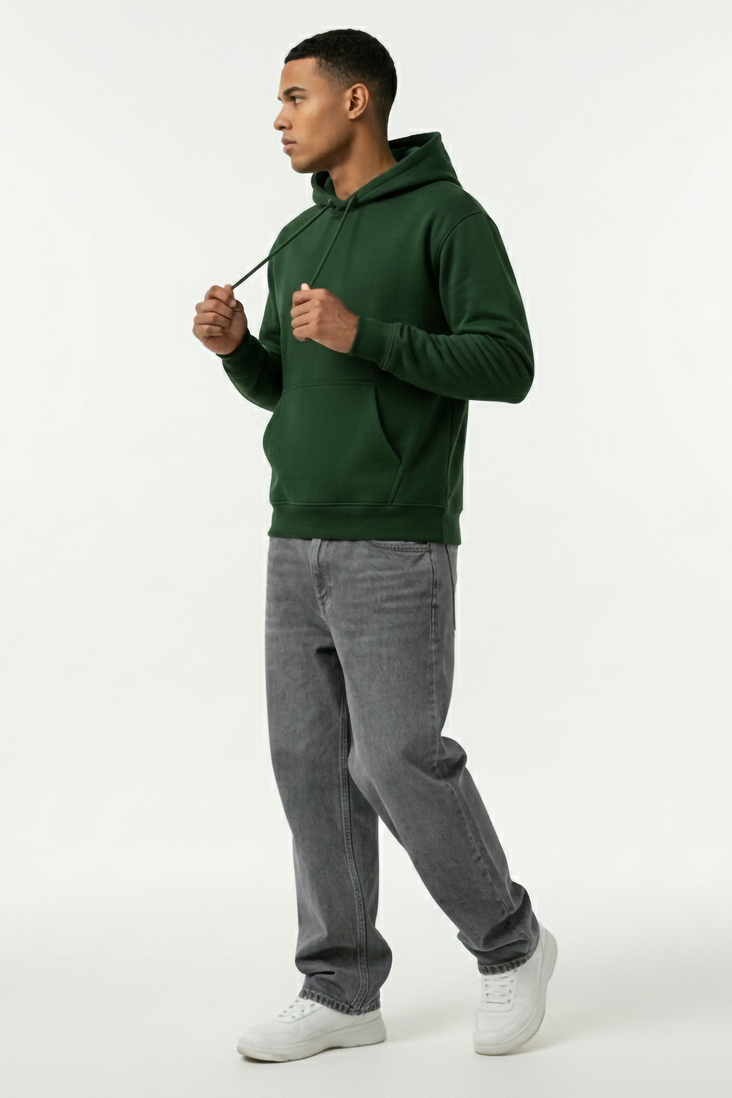 BOTTLE GREEN OVERSIZED HOODIE