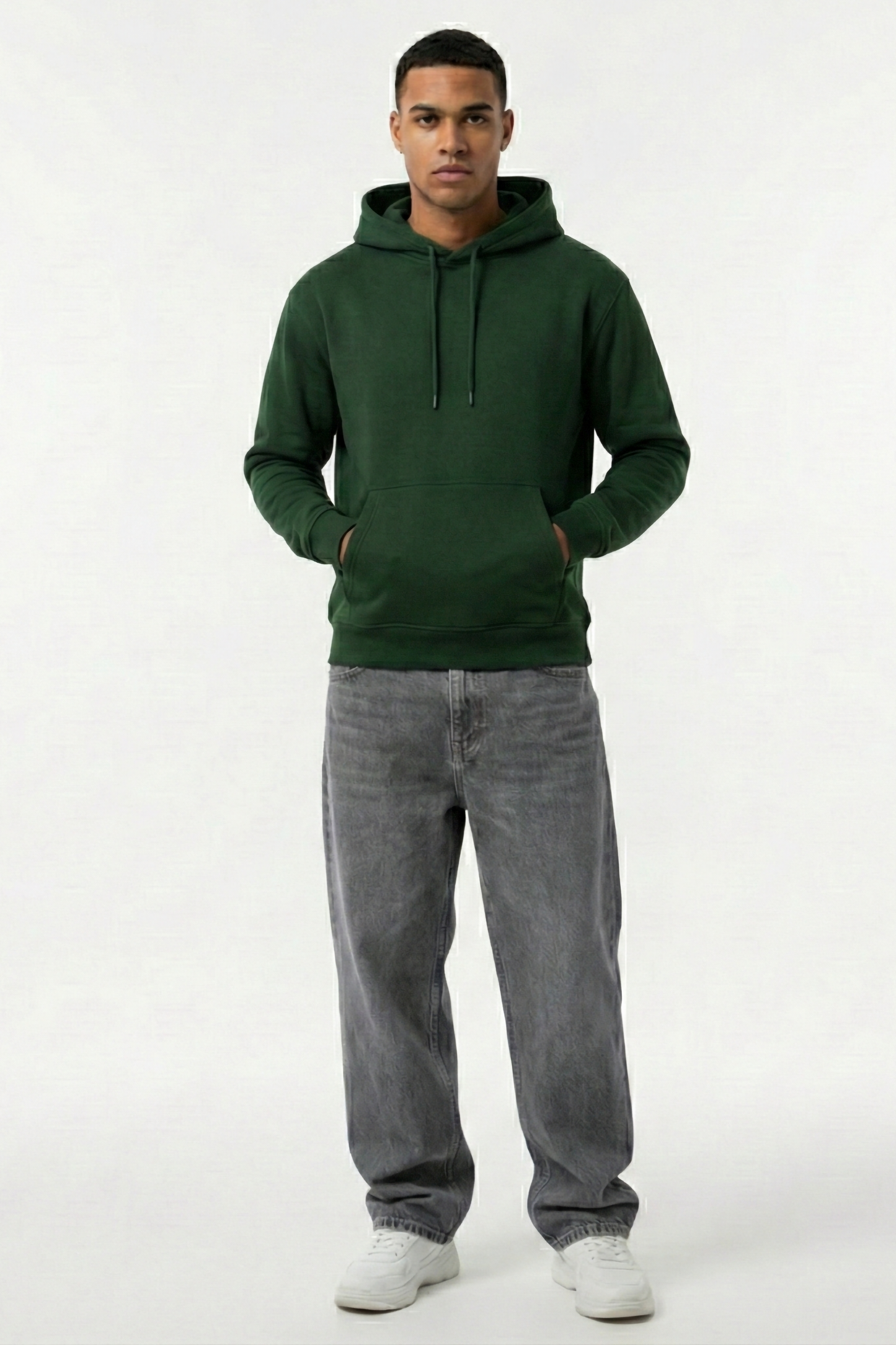 BOTTLE GREEN OVERSIZED HOODIE