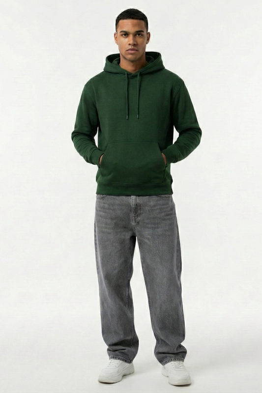 BOTTLE GREEN OVERSIZED HOODIE